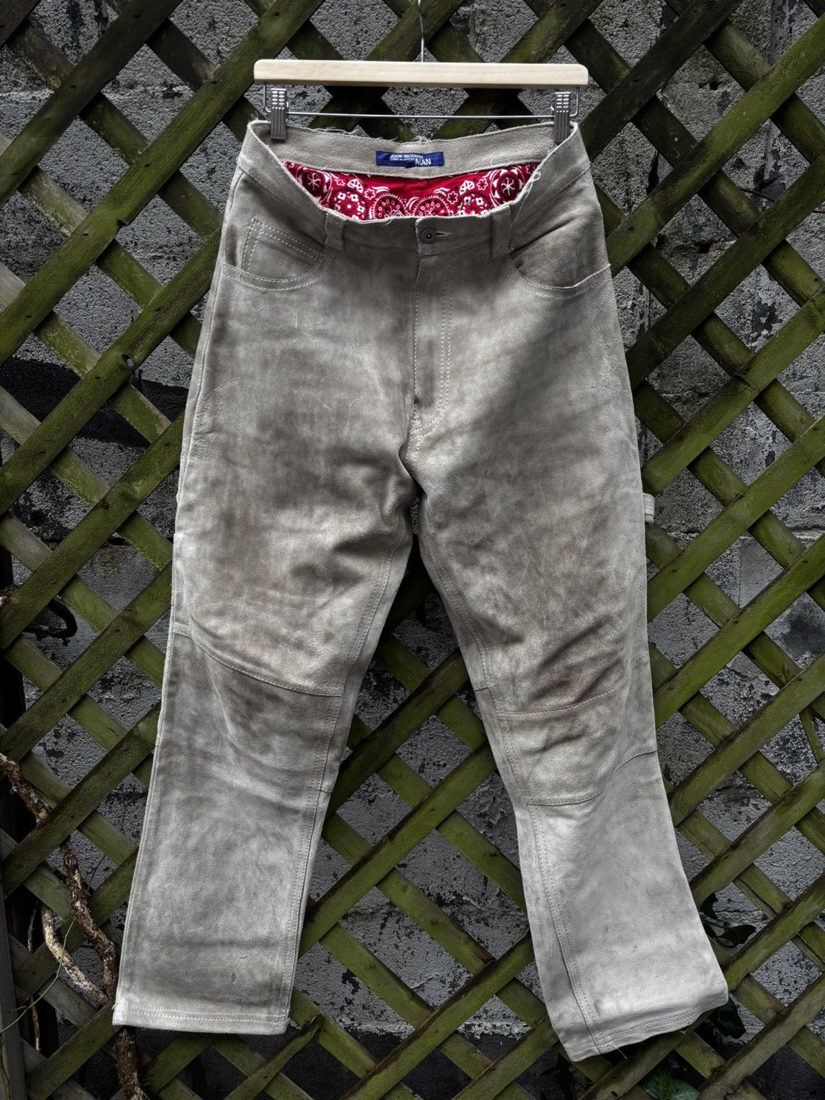 Comme des Garcons Junya Watanabe AW03 Heavyweight Suede Pants Size US 32 / EU 48 - 2 Thumbnail