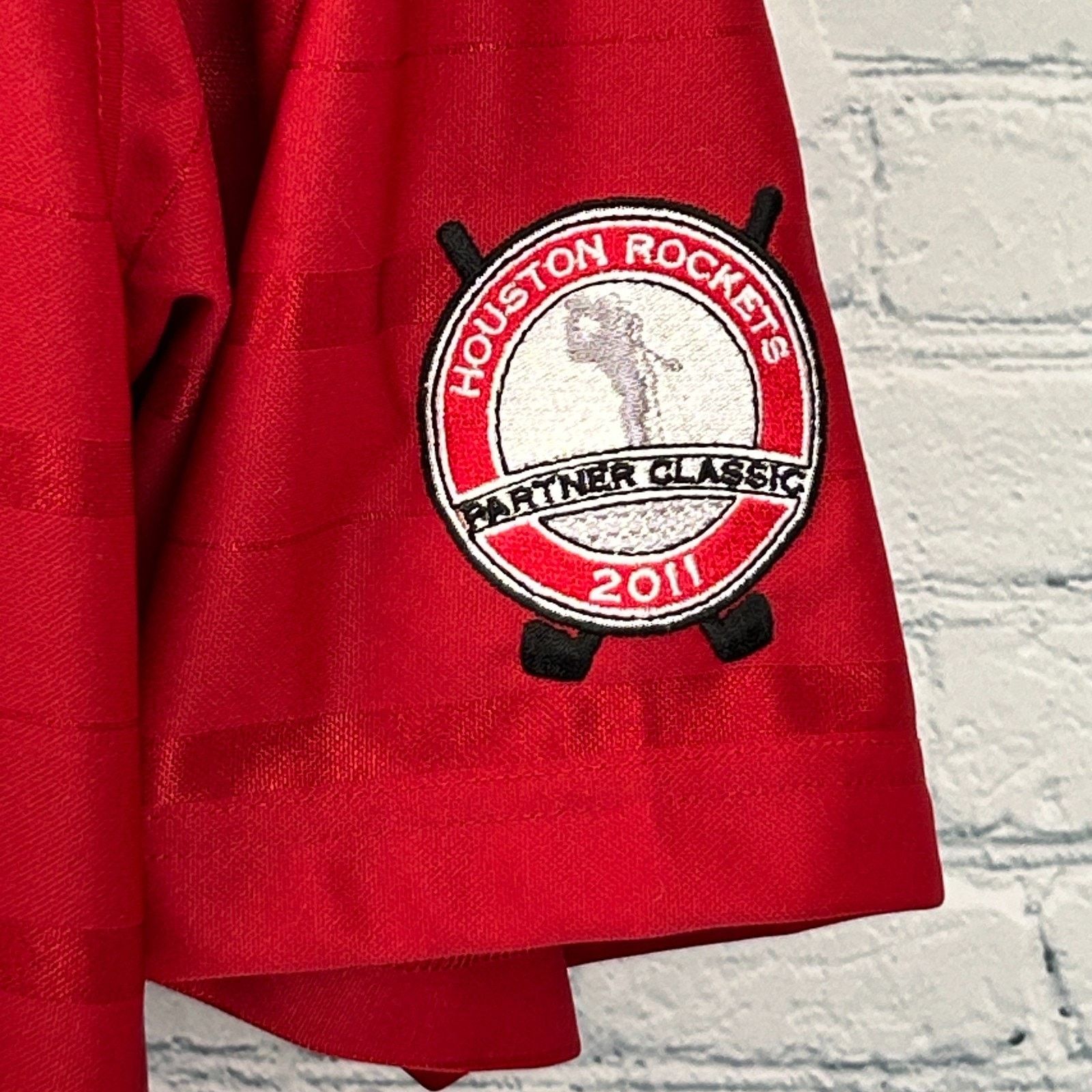Antigua Houston Rockets Golf Polo Shirt Red Partner Classic X-Large Size US XL / EU 56 / 4 - 4 Thumbnail