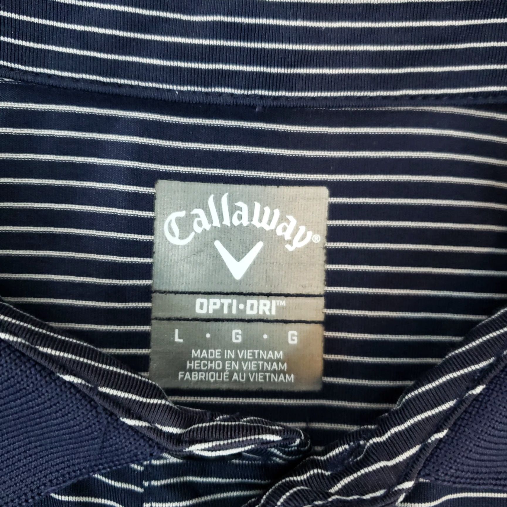 Callaway Callaway Golf Polo Shirt Mens Large Blue White Striped Short Sleeve Stretch Size US L / EU 52-54 / 3 - 5 Thumbnail