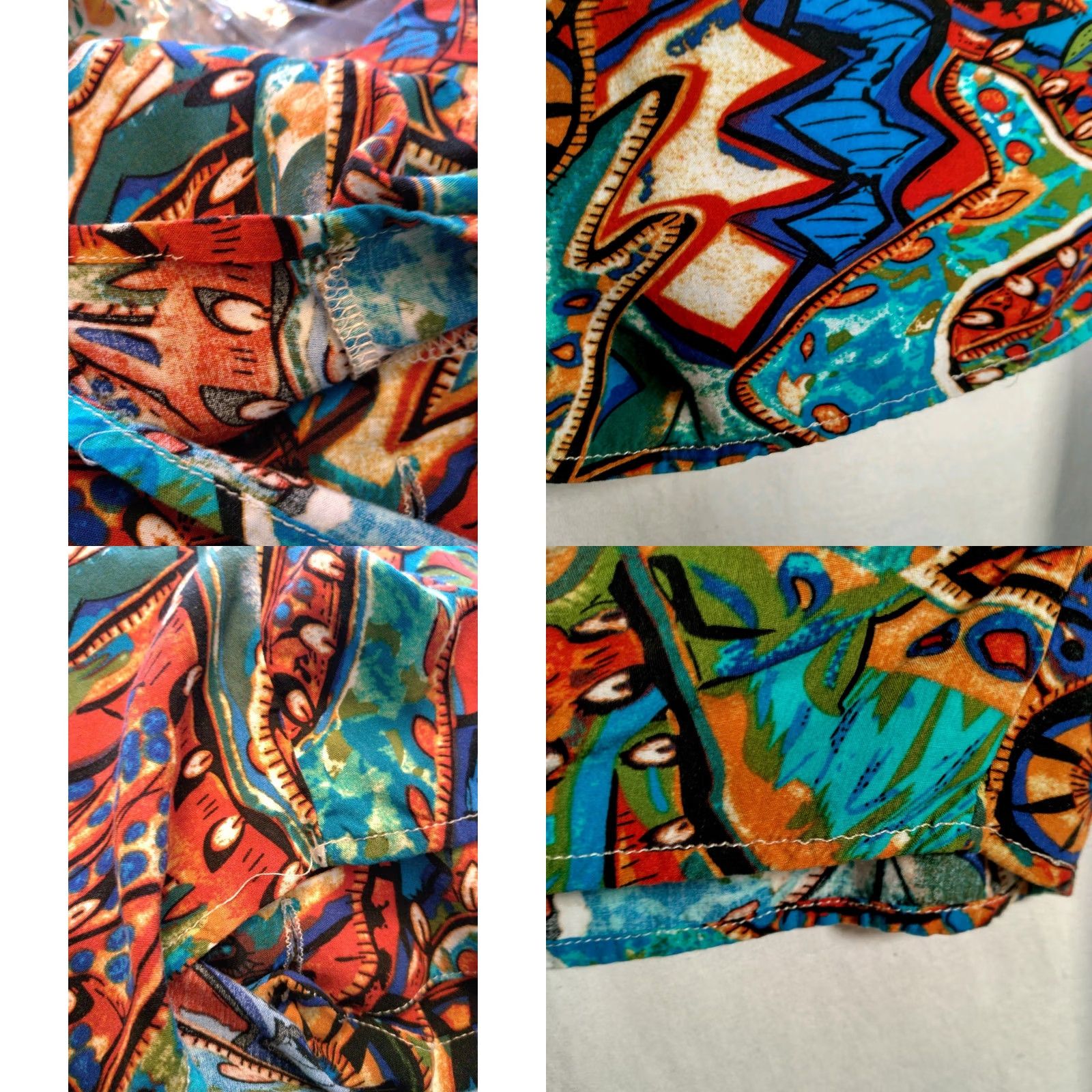 Bell LUUKSE Top Cropped Blouse S Multicolor Long Sleeve Bell V-Neck Abstract Artsy Boho/ Hippie Style Womens Size S / US 4 / IT 40 - 11 Thumbnail