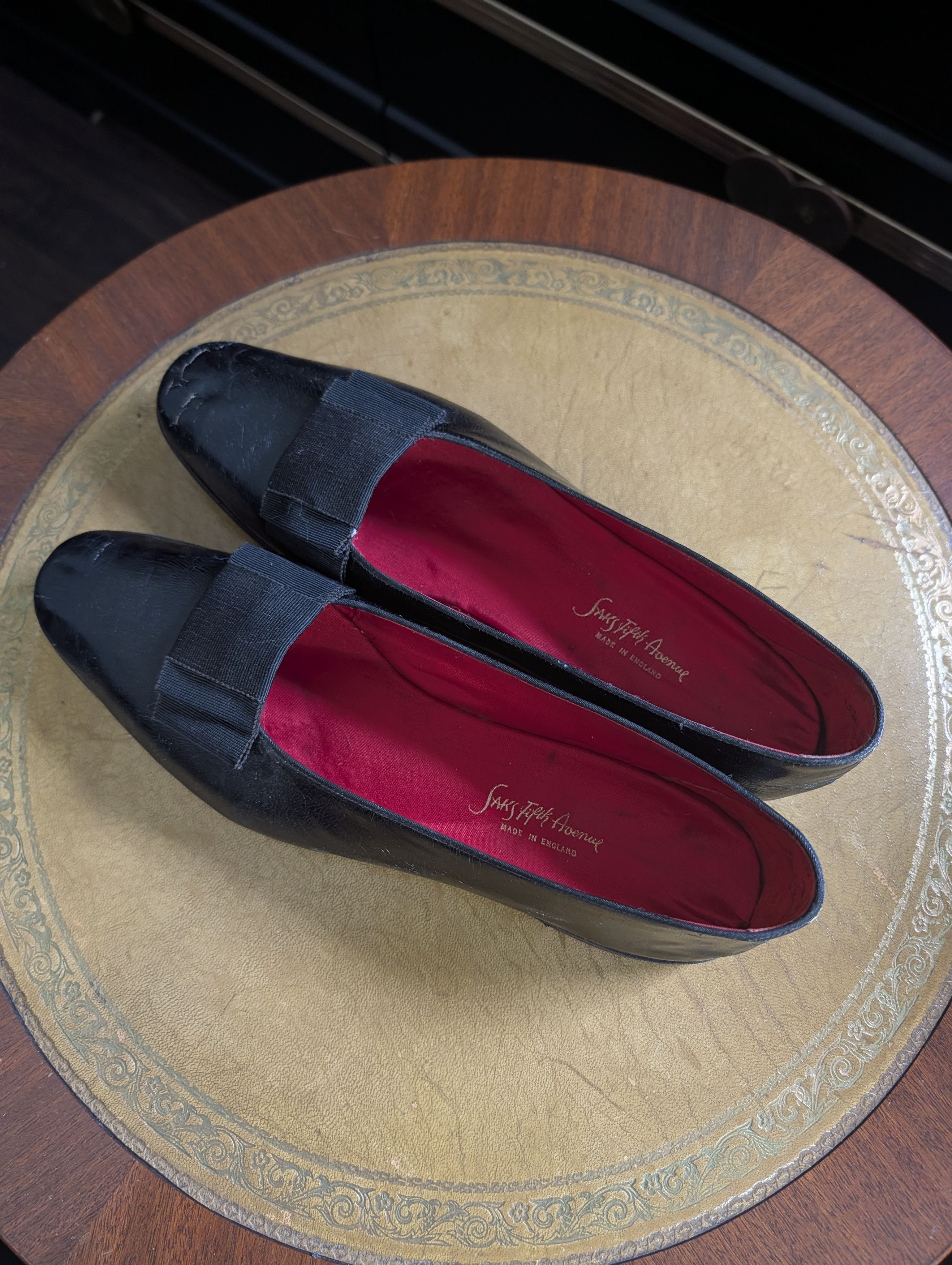Vintage Alan McAfee Saks handmade turn shoe black patent loafers Size US 8 / EU 41 - 2 Thumbnail