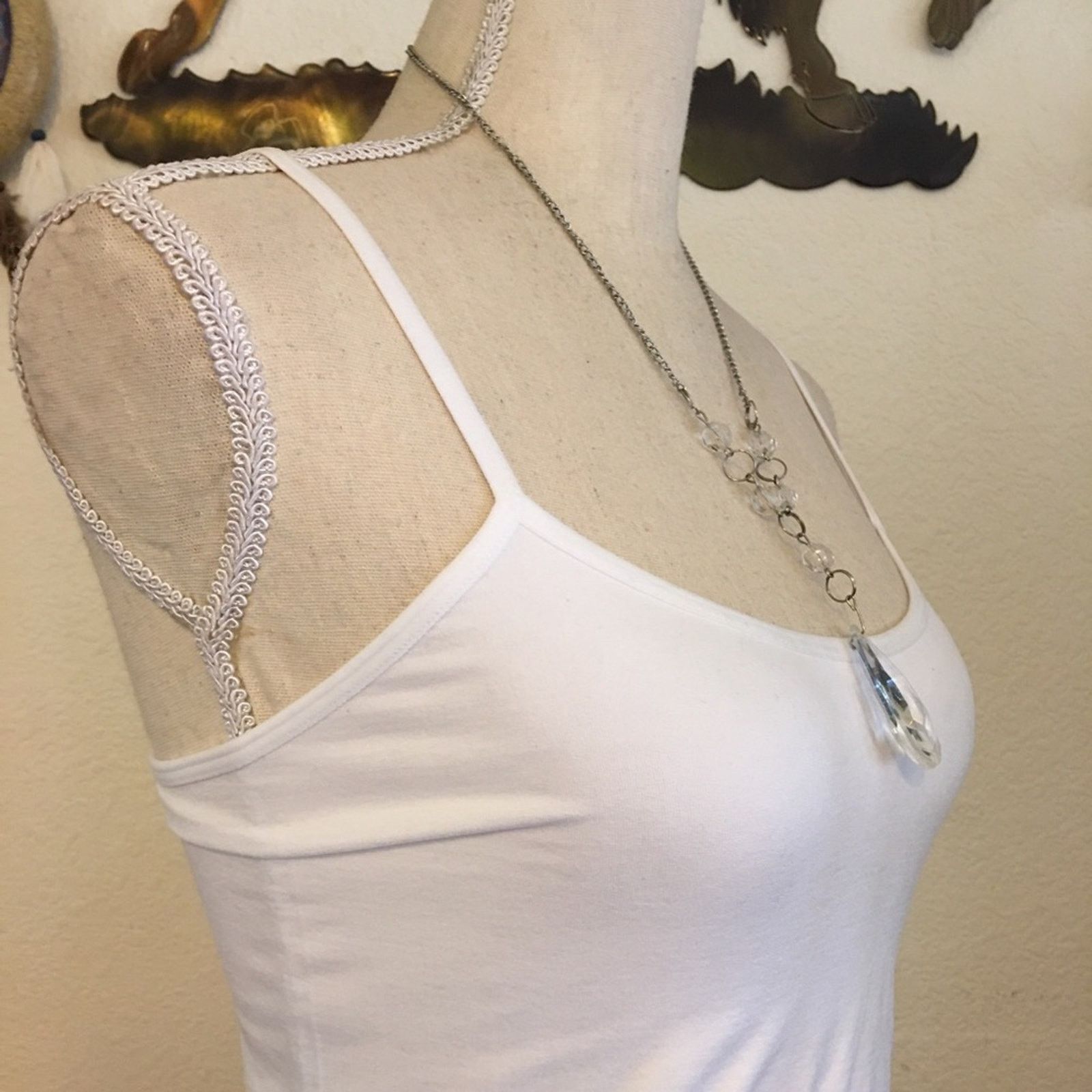 Vintage Vintage clear crystal chandelier style necklace Size ONE SIZE - 2 Thumbnail