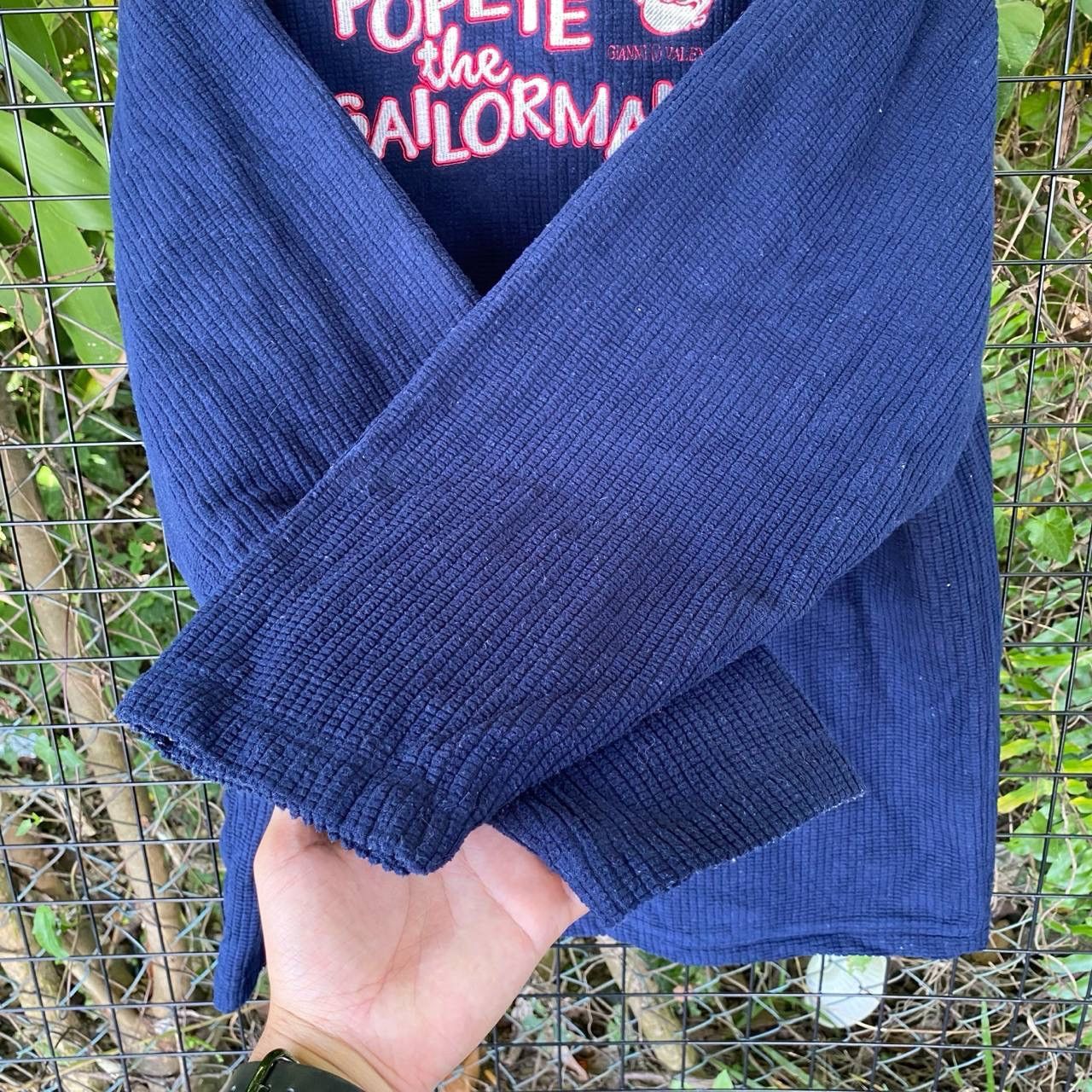 Gianni Valentino × Valentino Vtg Gianni Valentino X Popeye The Sailorman Button Up Size US L / EU 52-54 / 3 - 11 Thumbnail