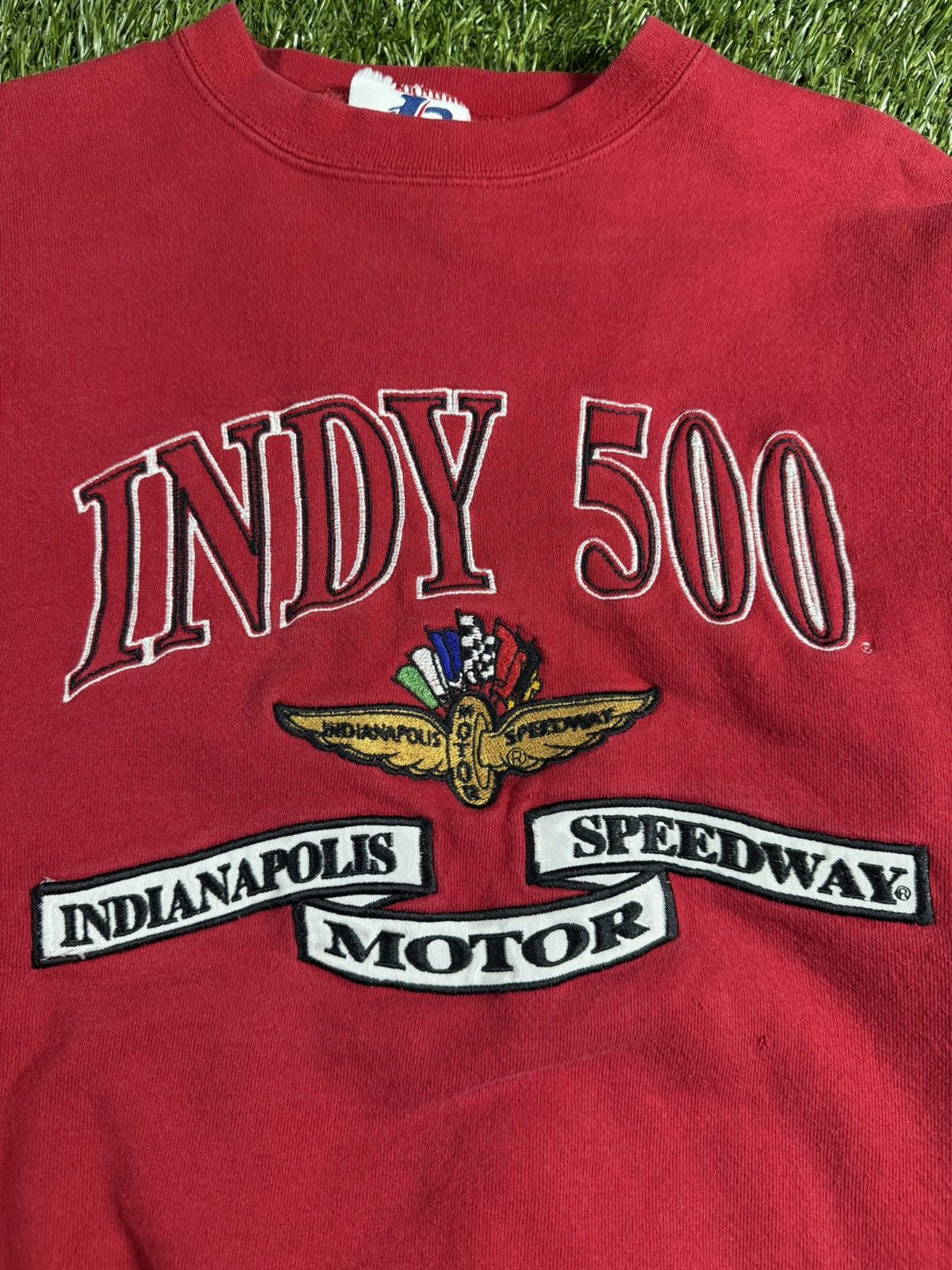 NASCAR Vintage 90s Indy 500 NASCAR Racing Fall Crewneck Sweatshirt Size US L / EU 52-54 / 3 - 2 Thumbnail