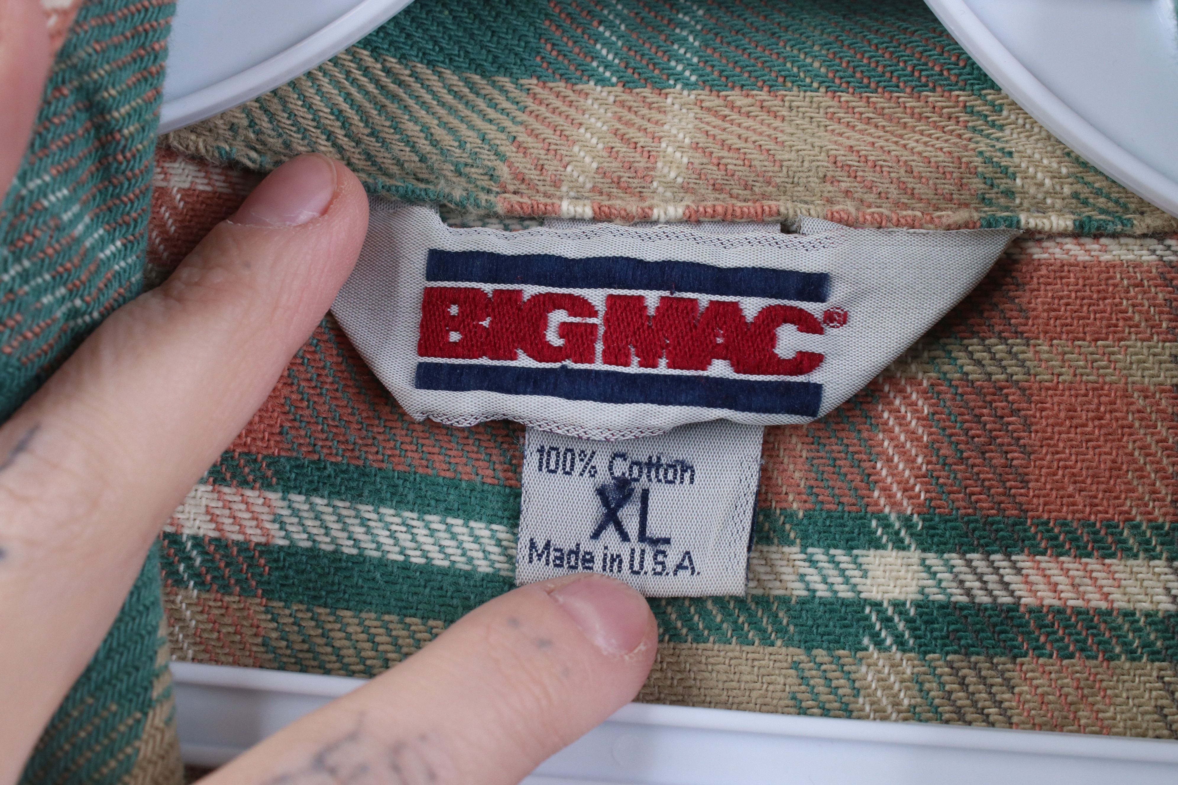 Vintage AS IS Vintage 70s Big Mac Collared Button Shirt Plaid USA Size US XL / EU 56 / 4 - 12 Thumbnail