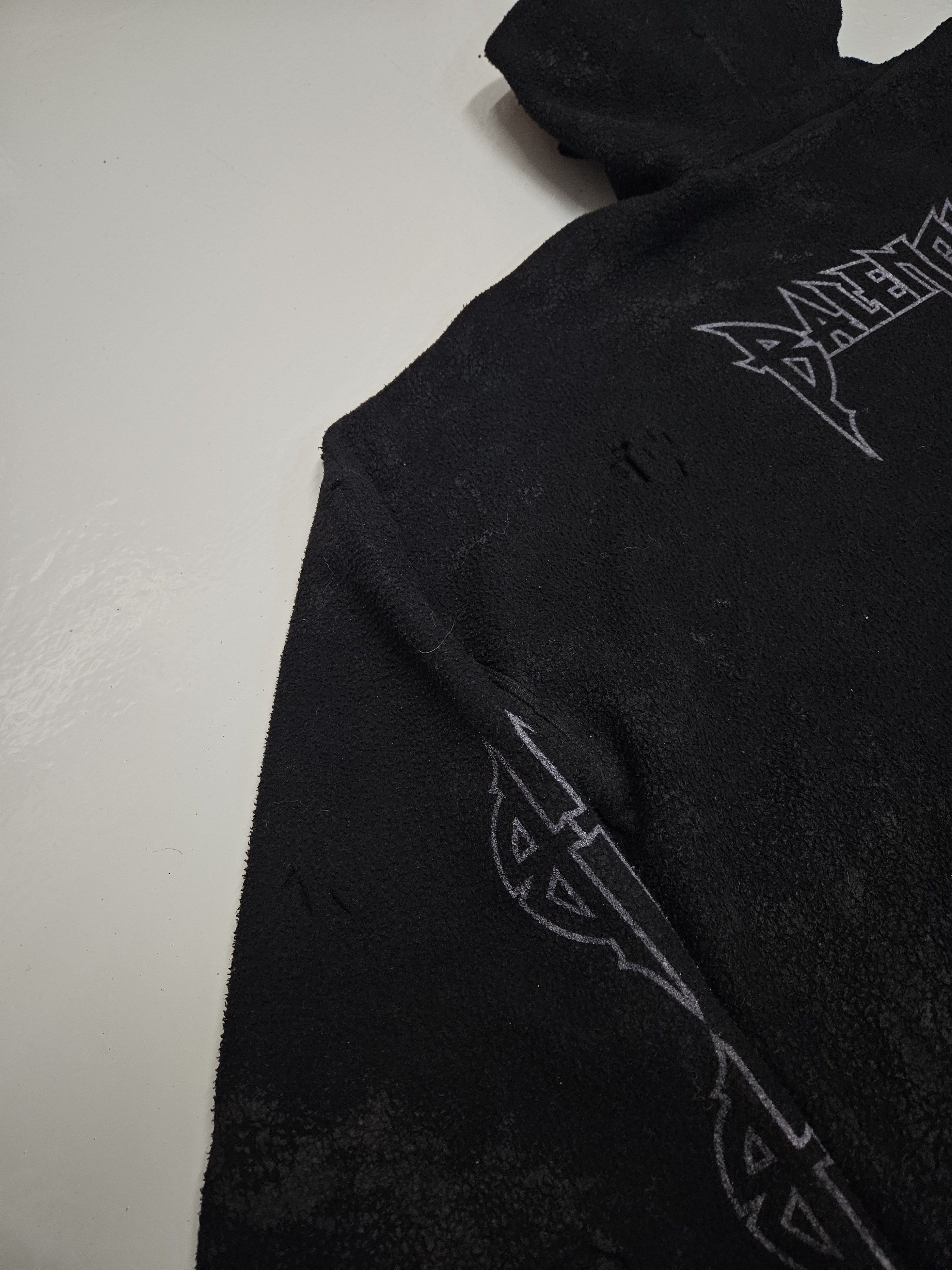 Balenciaga Balenciaga distressed fleece paris moon hoodie Size US M / EU 48-50 / 2 - 11 Thumbnail