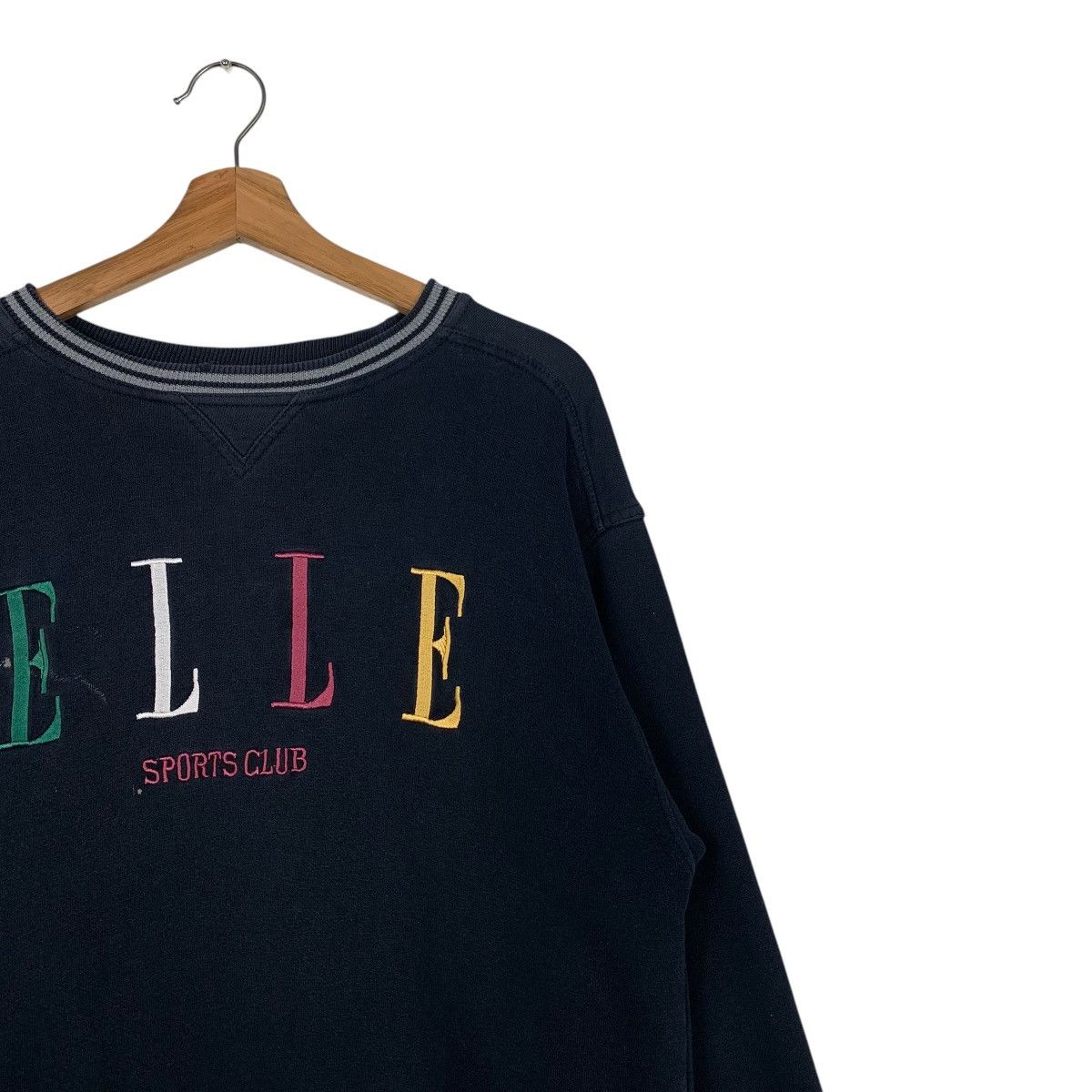 Japanese Brand ELLE Sport Club Embroidery Big Logo Sweatshirt #1878-C82 Size US M / EU 48-50 / 2 - 5 Thumbnail