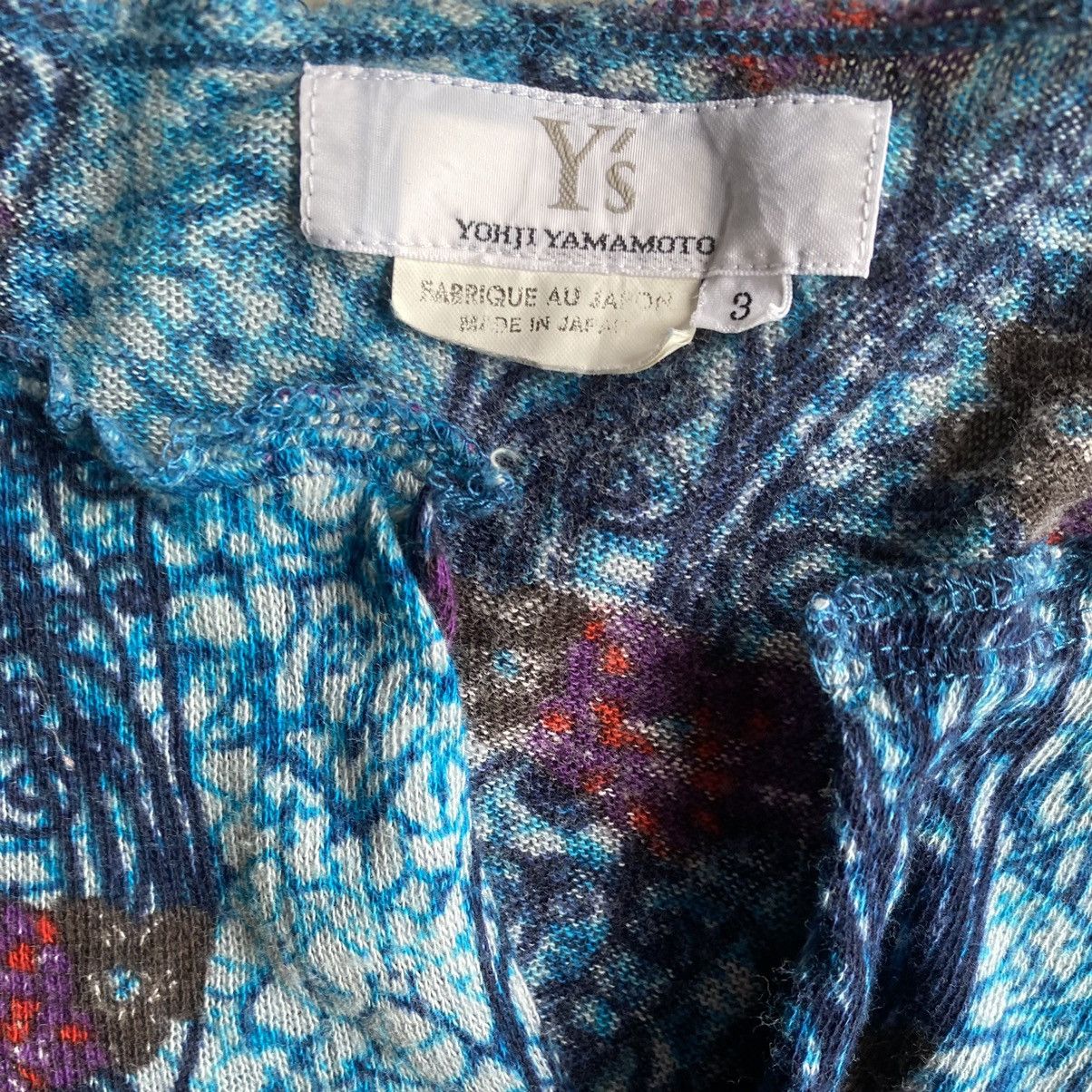 Yohji Yamamoto Y’s Cut And Sew Blue Paisley L/S Size L / US 10 / IT 46 - 6 Thumbnail