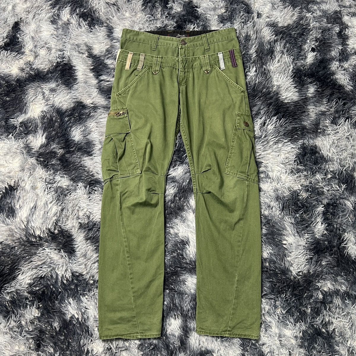 Japanese Brand Dominate Handcrafted Jeans Double Waist Cargo Pants Size US 32 / EU 48 - 1 Thumbnail