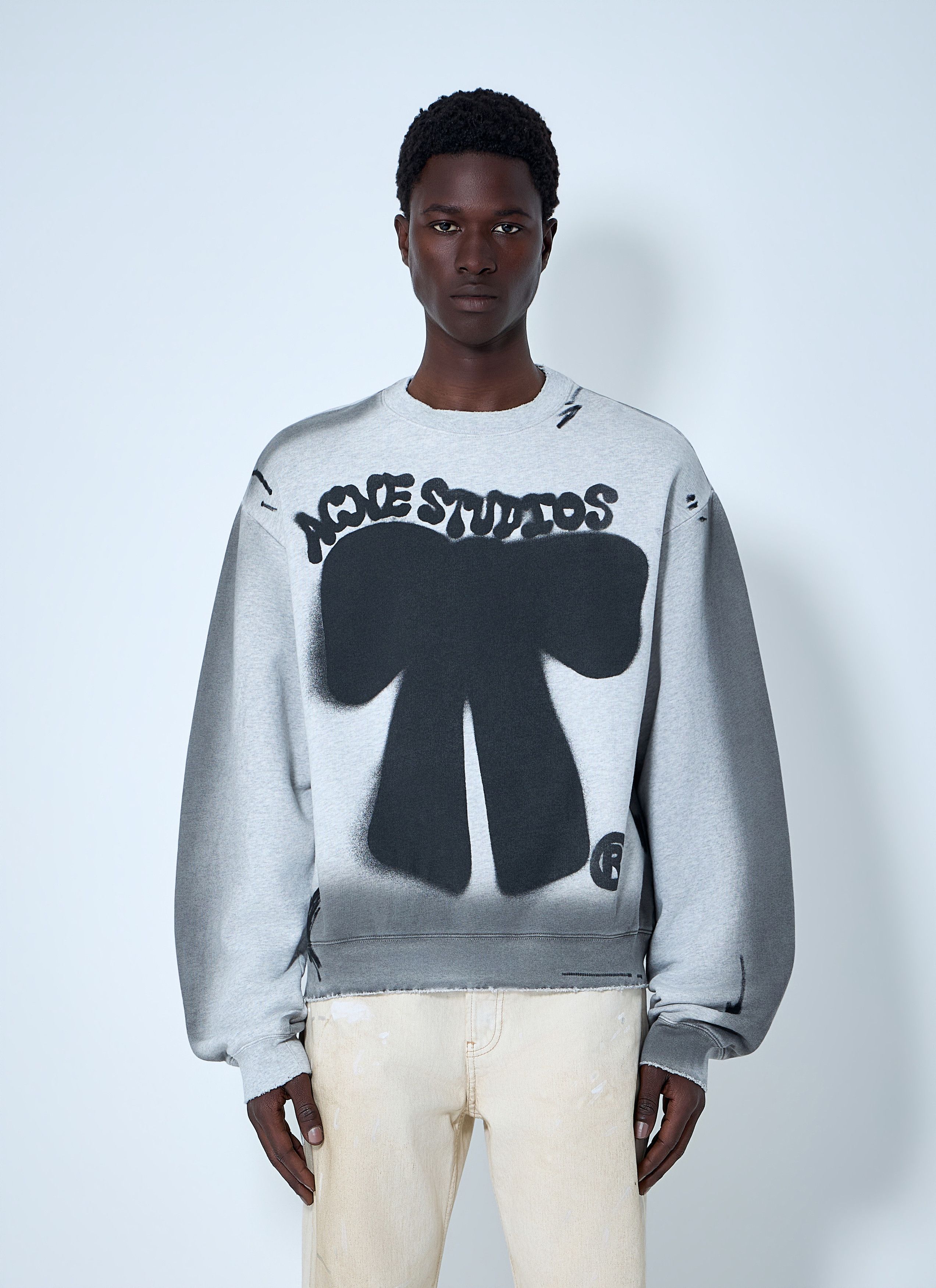 Acne Studios Sprayed Logo Sweatshirt Size US L / EU 52-54 / 3 - 1 Thumbnail