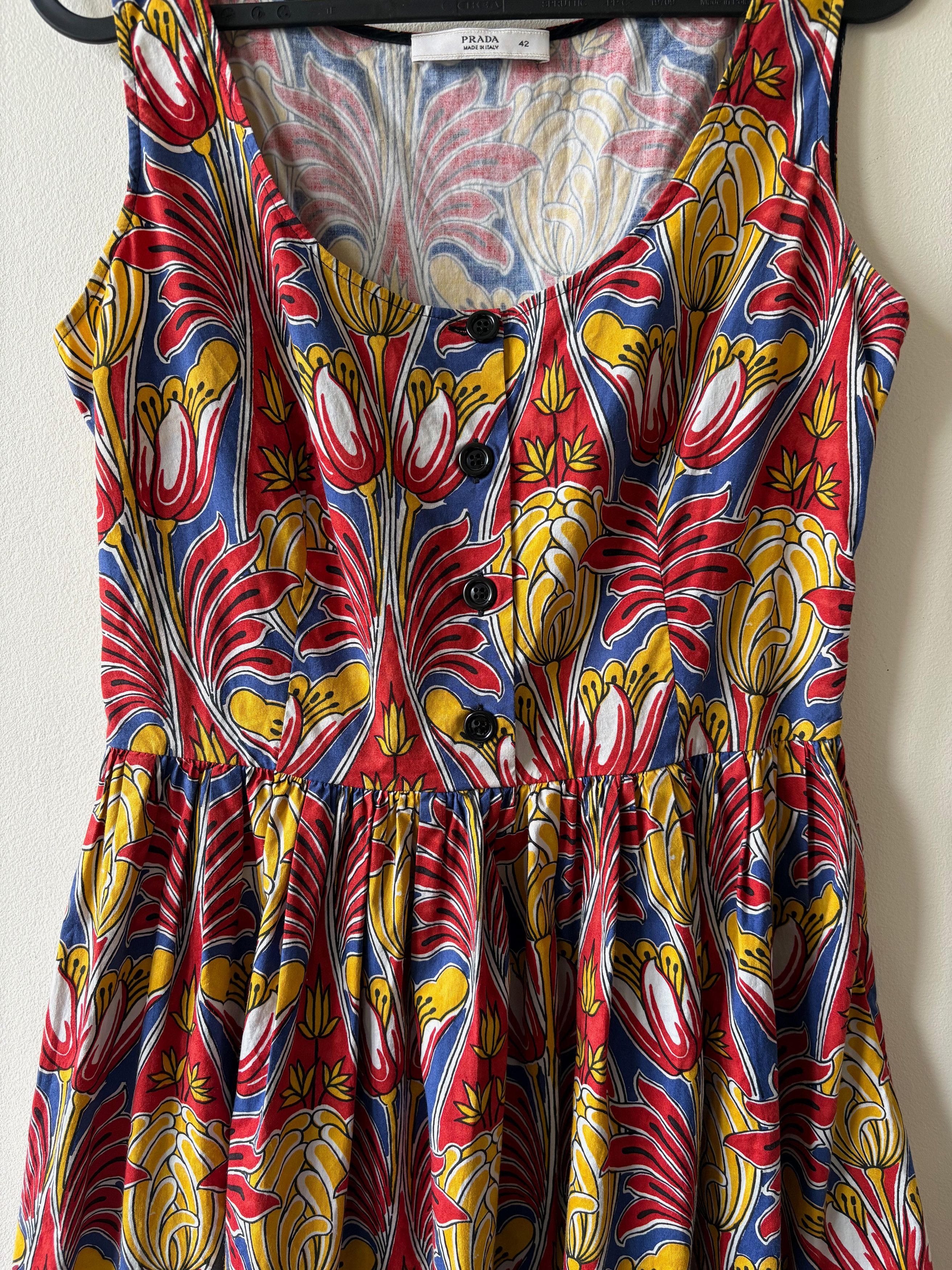 Prada Prada womens multicolor floral print dress Size M / US 6-8 / IT 42-44 - 3 Thumbnail
