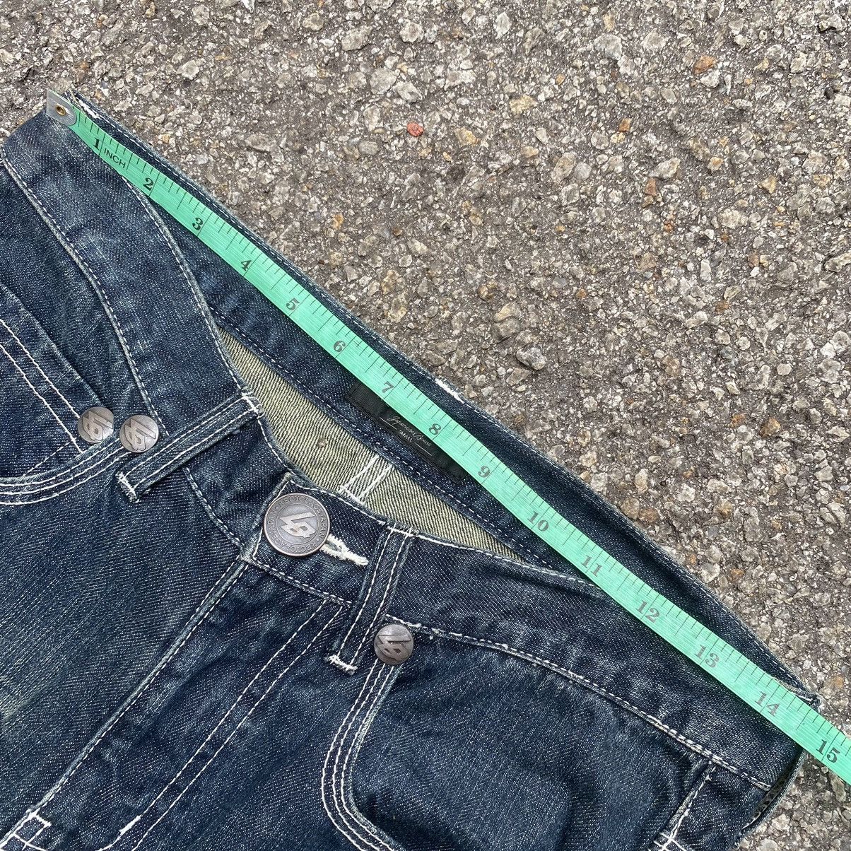 Kapital Japanese Distressed Denim Patchwork Jeans Recyclage Low Rise Size US 28 / EU 44 - 9 Thumbnail