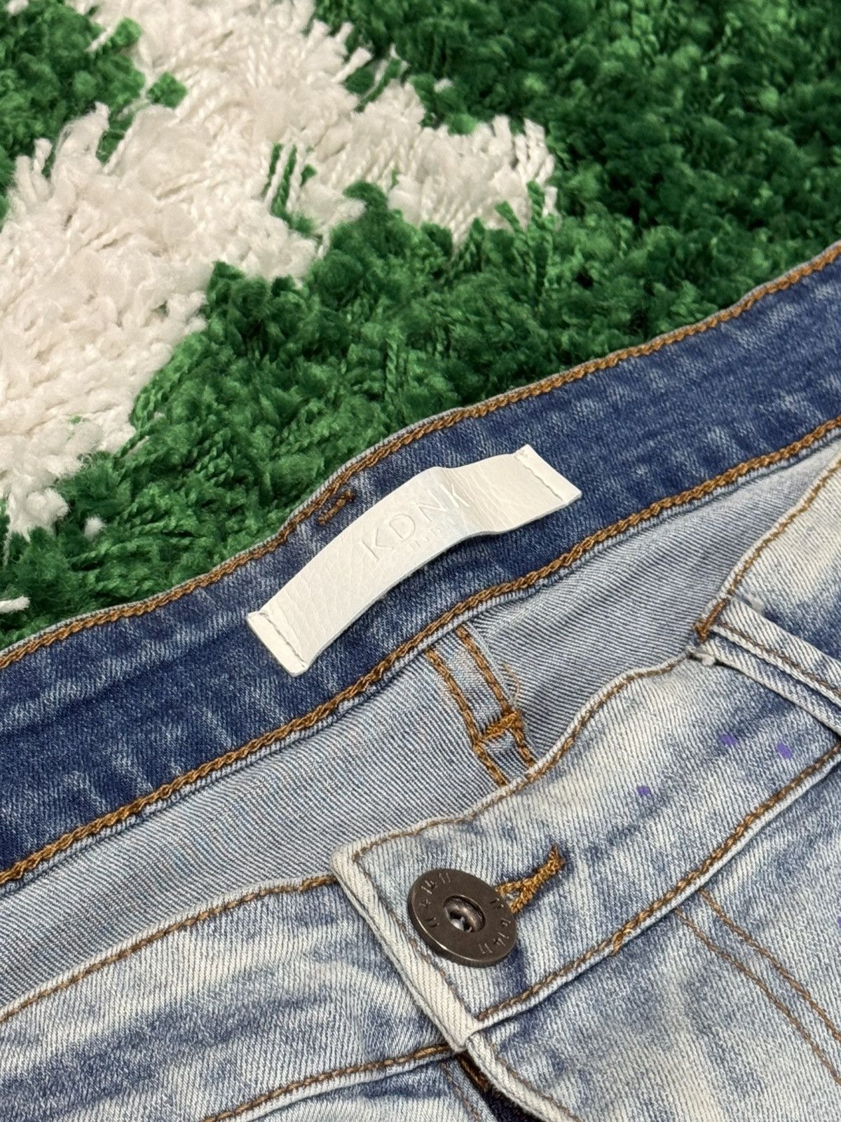Vintage Kdnk 1141411 Jeans Stretch Purple Paint Distressed Denim 38 Size US 38 / EU 54 - 5 Thumbnail