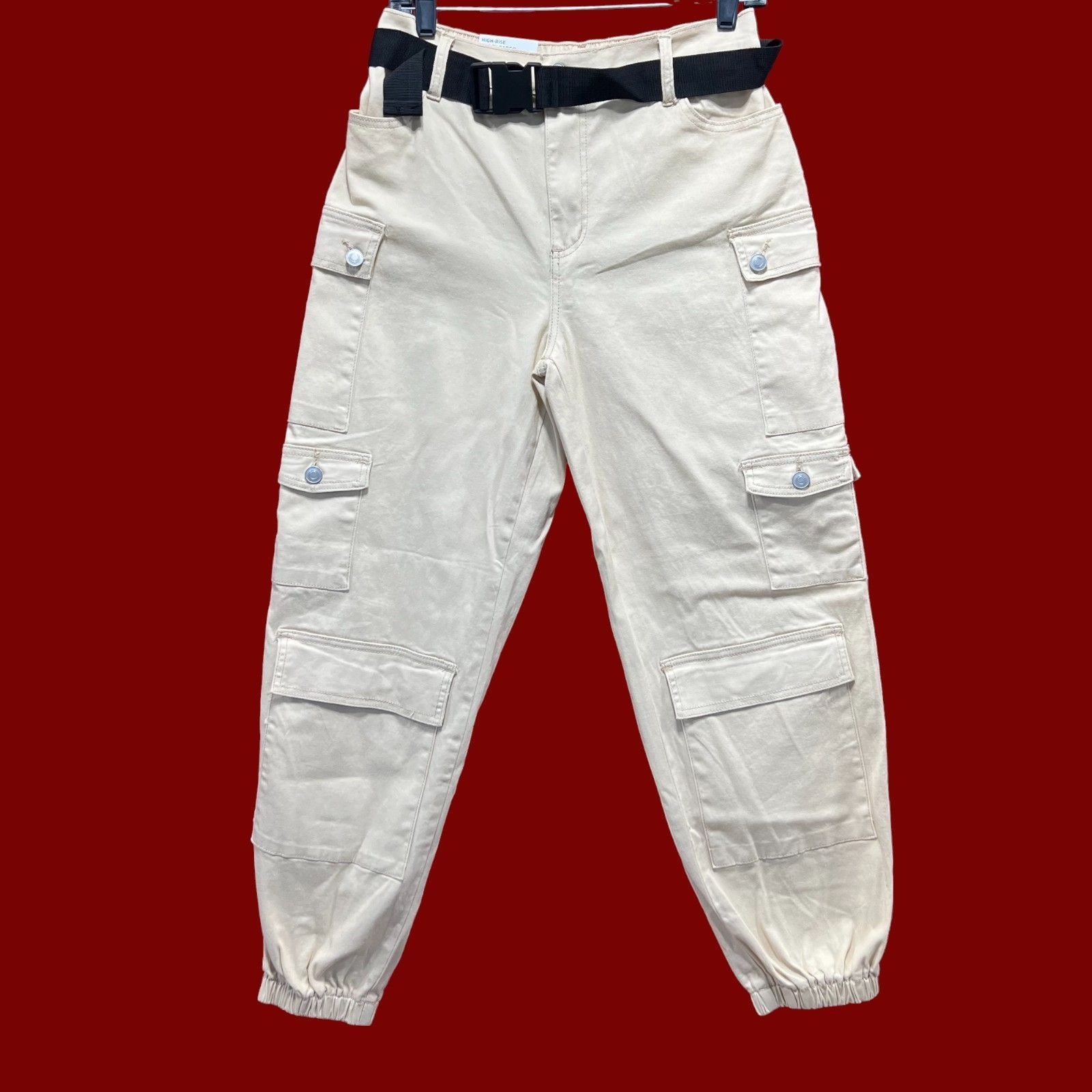 rue21 Rue 21 - Women's High-Rise Baggy Cargo Jogger - Medium Stret Size 28" / US 6 / IT 42 - 1 Thumbnail