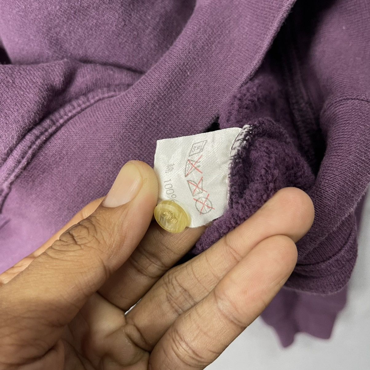 Japanese Brand Paradiso Henley Sweatshirt – Purple (Made in Japan, Size L) Size US L / EU 52-54 / 3 - 9 Thumbnail