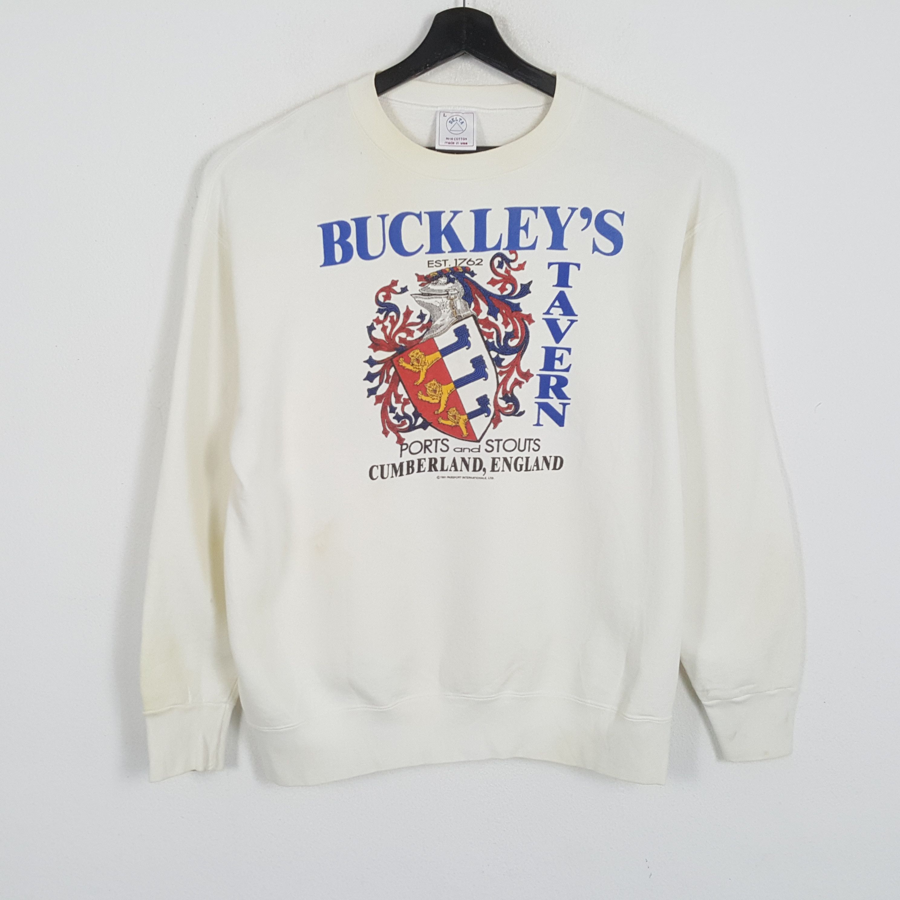 Vintage BUCKLEY'S TAVERN Cumberland England Vintage Swearshirt Size US L / EU 52-54 / 3 - 1 Thumbnail
