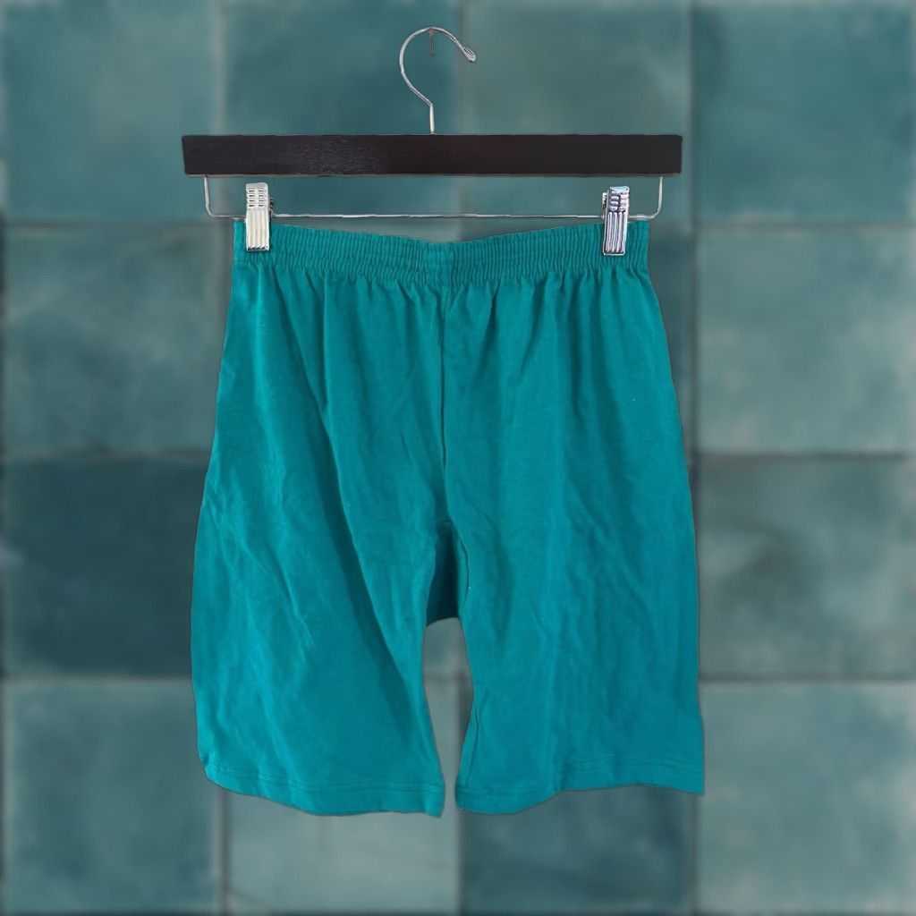 Vintage VINTAGE Alleson Athletic Sanitary Shorts Mens M Blue 90s Deadstock NWOT United States 100% Cotton Compression Athletic Shorts Mens Size US 31 - 1 Thumbnail