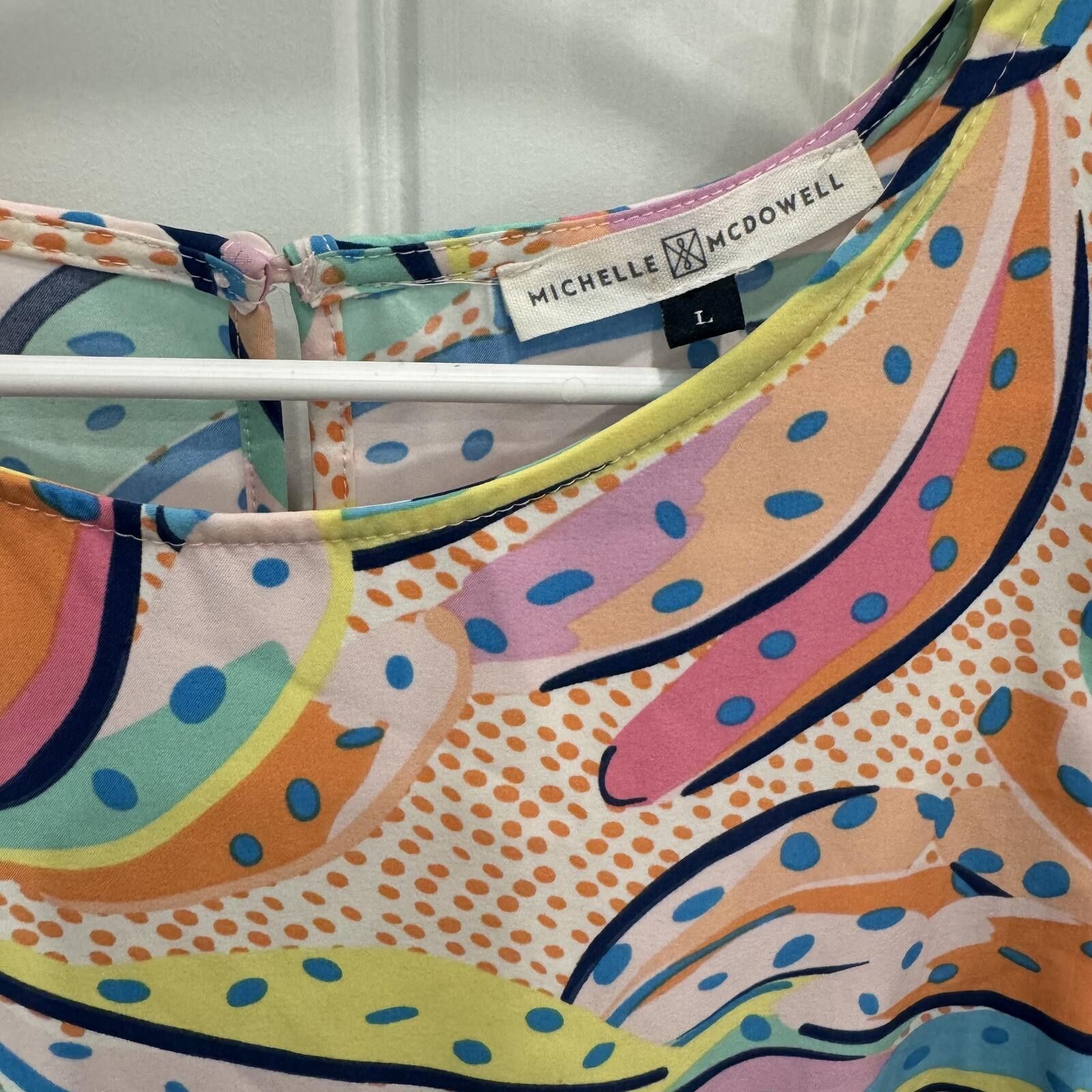 Other Michelle McDowell Colorful Ruffle Sleeve Dress Size L Size L / US 10 / IT 46 - 3 Thumbnail