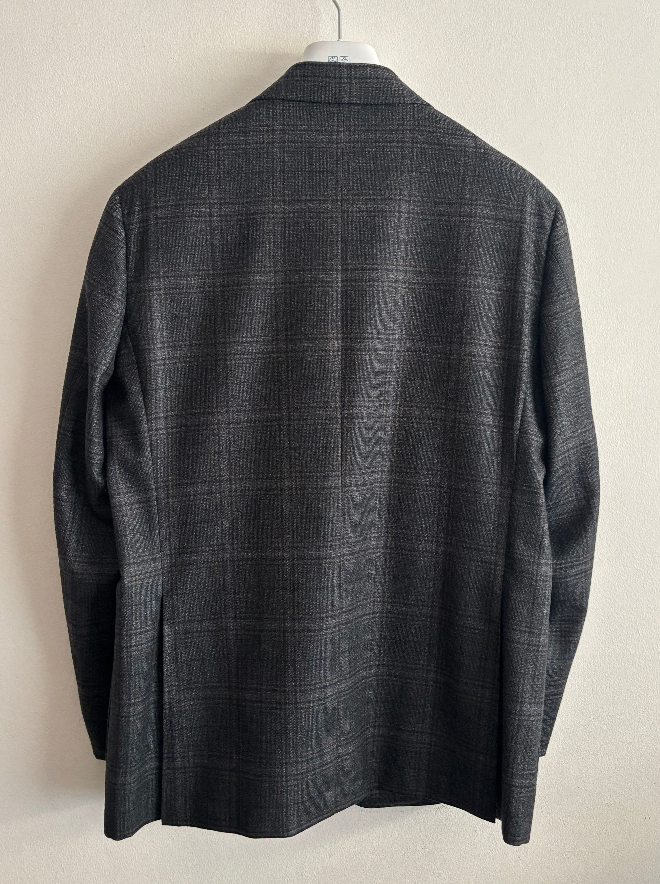 Canali $1835 Kei Unstructured Charcoal Glen Plaid Sport Coat - 42 Size 42R - 13 Thumbnail
