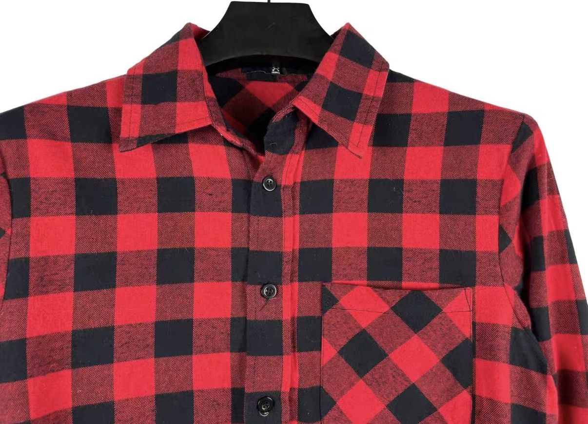 C2H4 C2H4 Black & Red Plaid Back Zip Shirt J31 Size US S / EU 44-46 / 1 - 3 Thumbnail