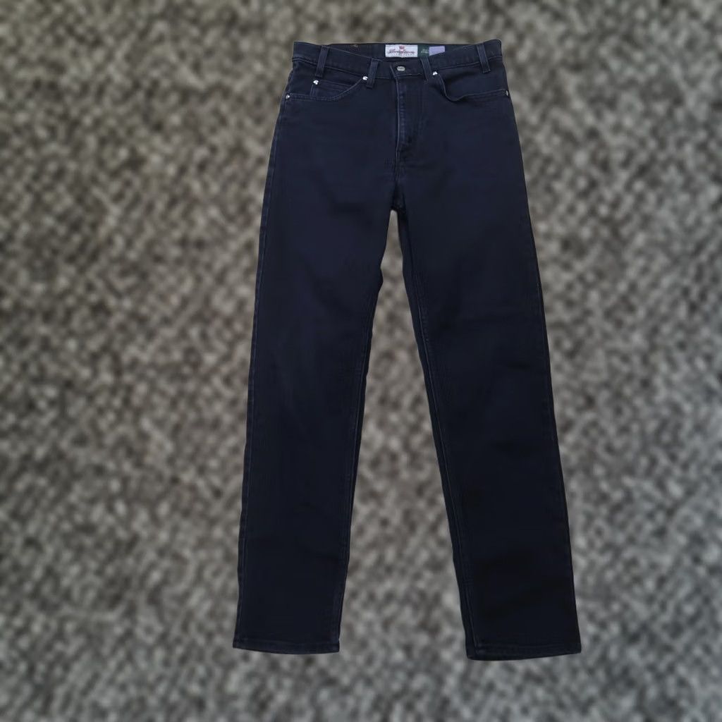 Levi's VINTAGE Levi's 540 Jeans Men's 33x34 Black Denim 540 Made in USA 90s USA Jeans Mens Regular Straight 5-Pocket Denim Black Leather? Size US 33 - 1 Thumbnail