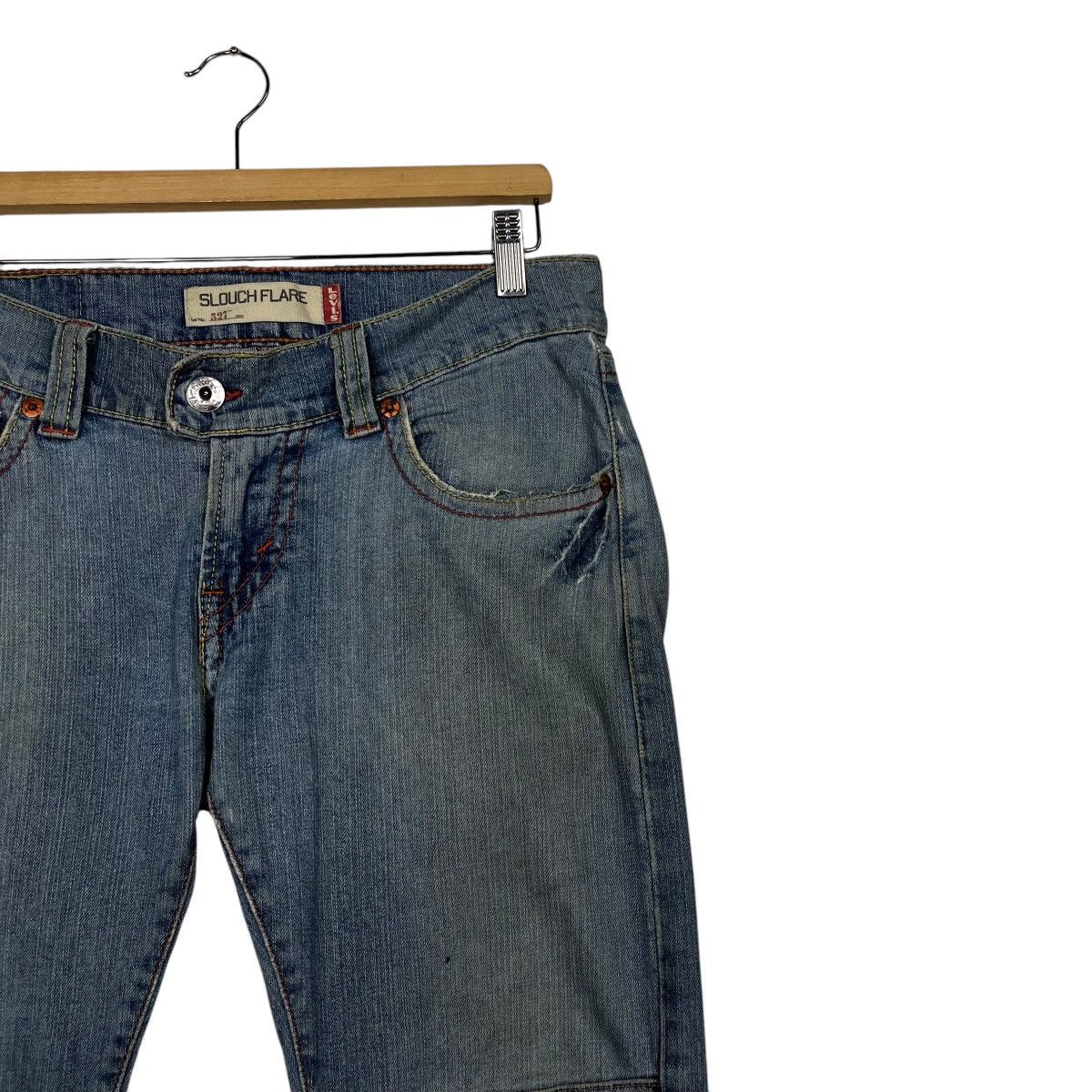Levi's Vintage Y2k Levis Distressed Denim Jeans Size 34" / US 12 / IT 48 - 5 Thumbnail
