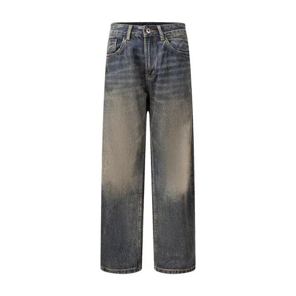 VIBE Men's punk gradient washed loose casual distressed jeans y2k Size US 32 / EU 48 - 1 Thumbnail