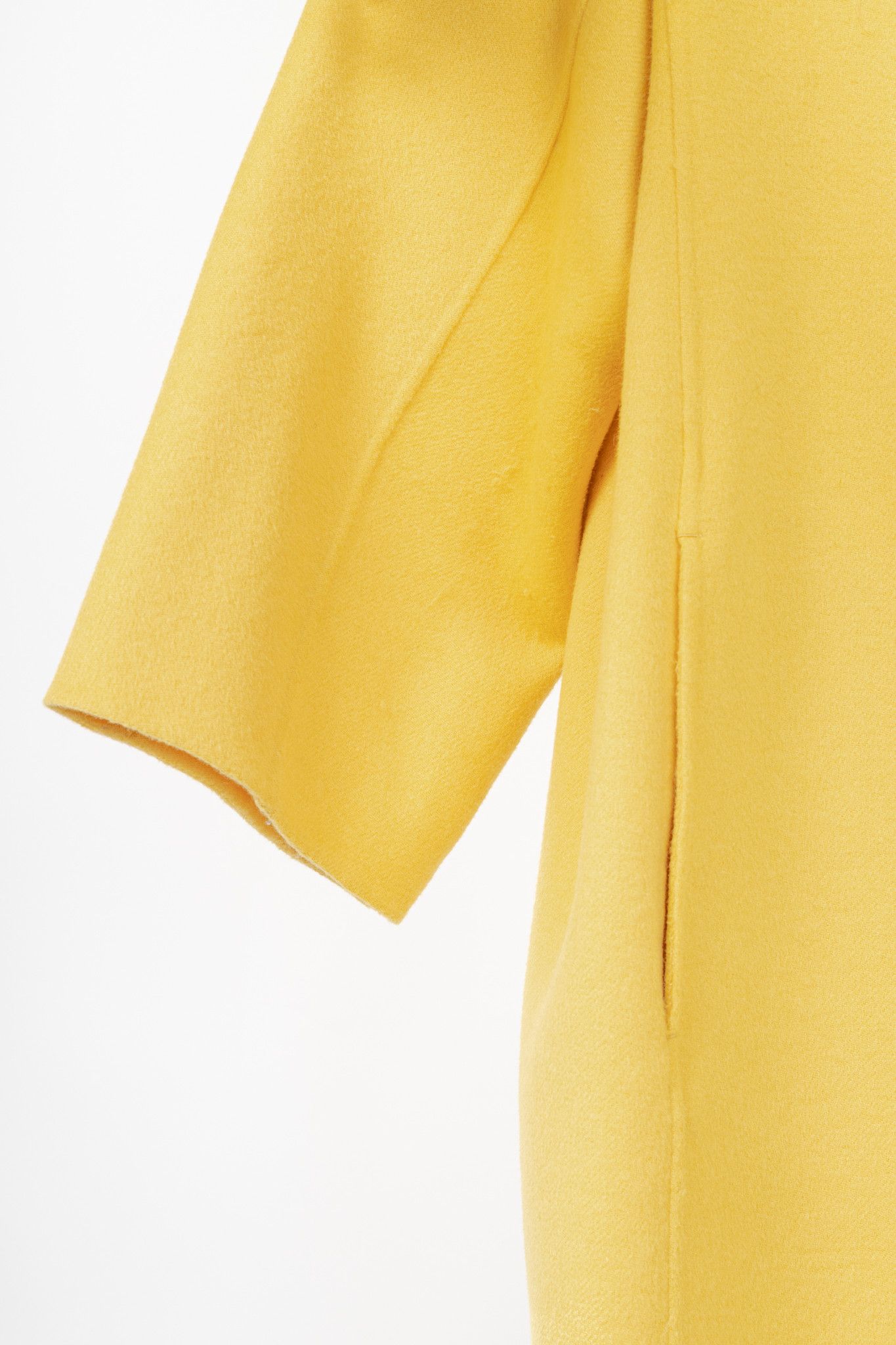 Max Mara Max Mara Studio Yellow Double-Faced Wool Shawl-Collar Coat Size XL / US 12-14 / IT 48-50 - 6 Thumbnail