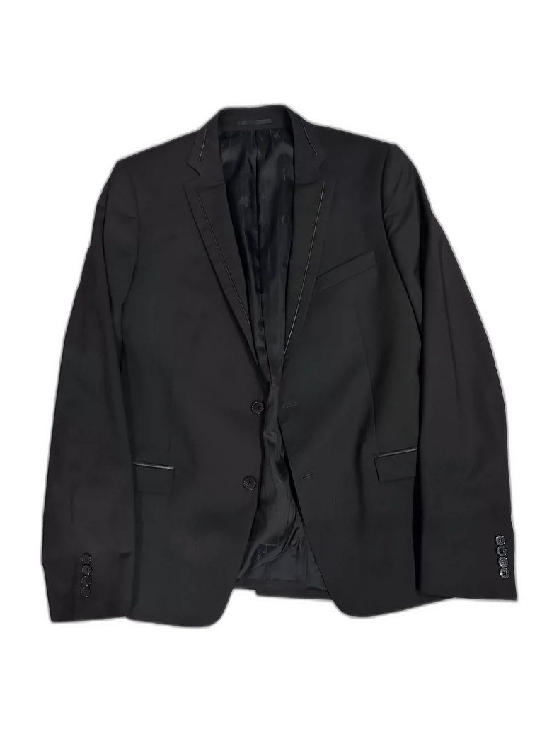 Versace Versace Black Lapel Shoulder Blazer Jacket Size US L / EU 52-54 / 3 - 1 Thumbnail