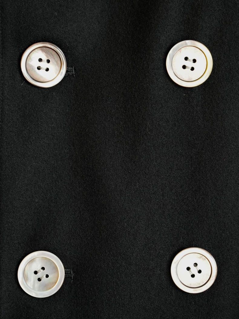 Yohji Yamamoto Yohji Yamamoto Yohji Yamamoto Oversized Black Coat with Bu Size US M / EU 48-50 / 2 - 8 Thumbnail