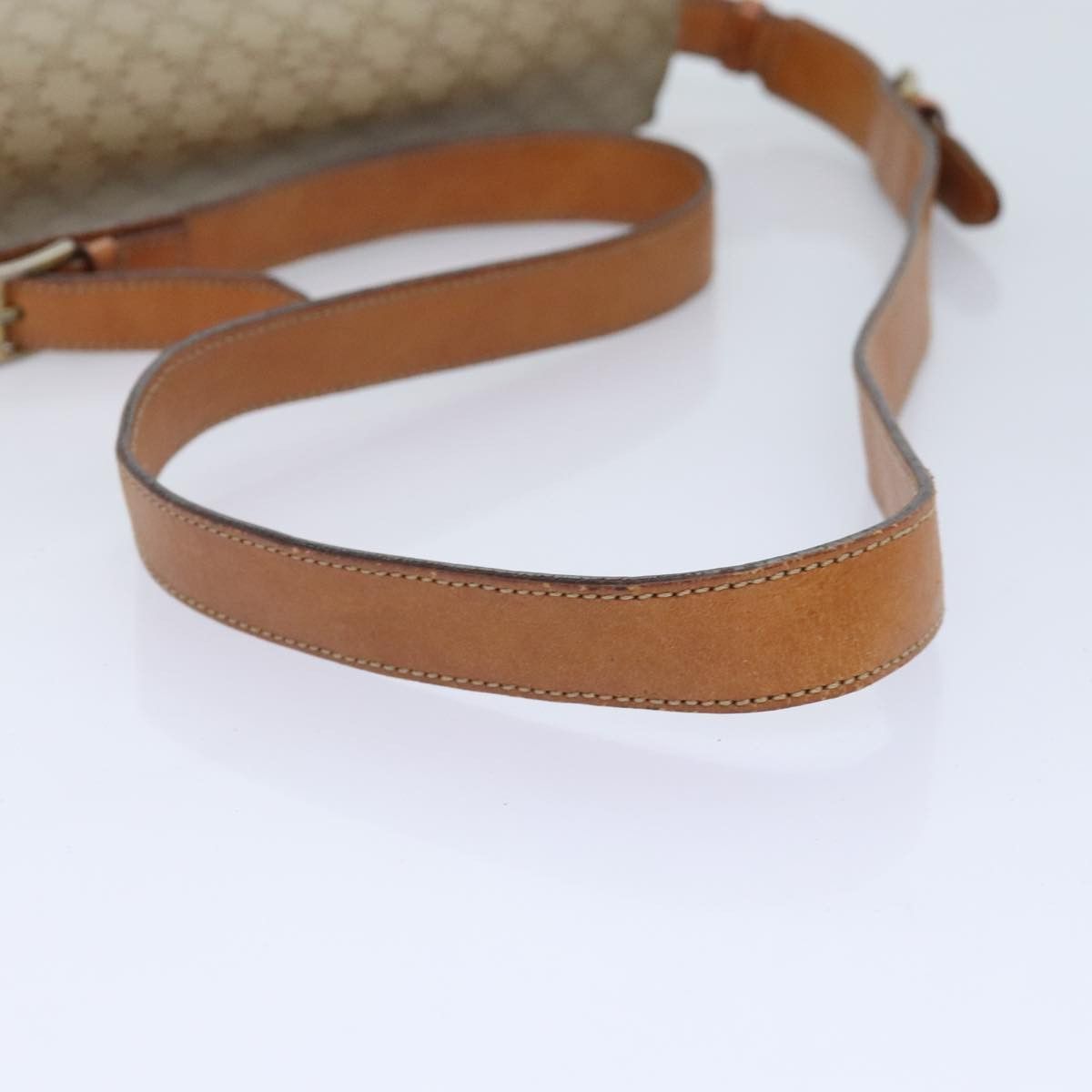 Celine CELINE Macadam Canvas Shoulder Bag Beige Gold Size ONE SIZE - 7 Thumbnail