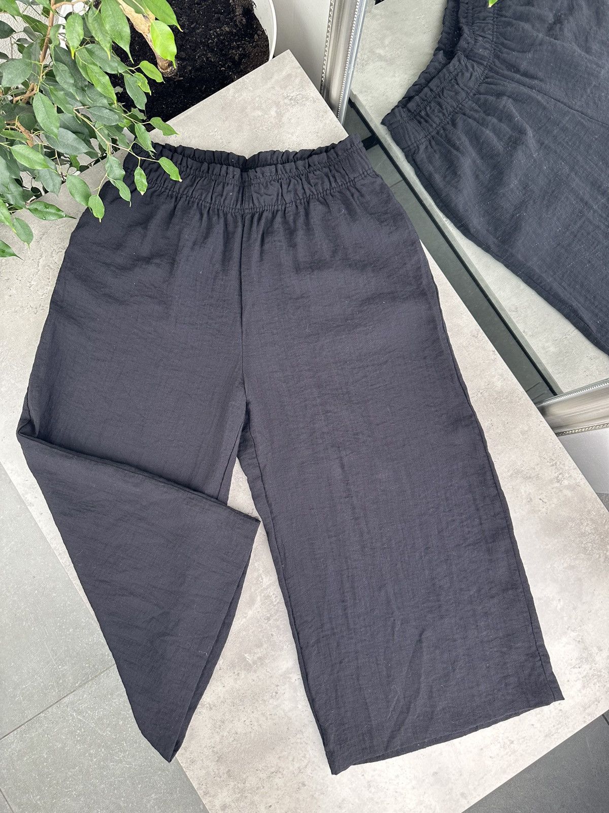 Vintage Cropped Wide Pants
