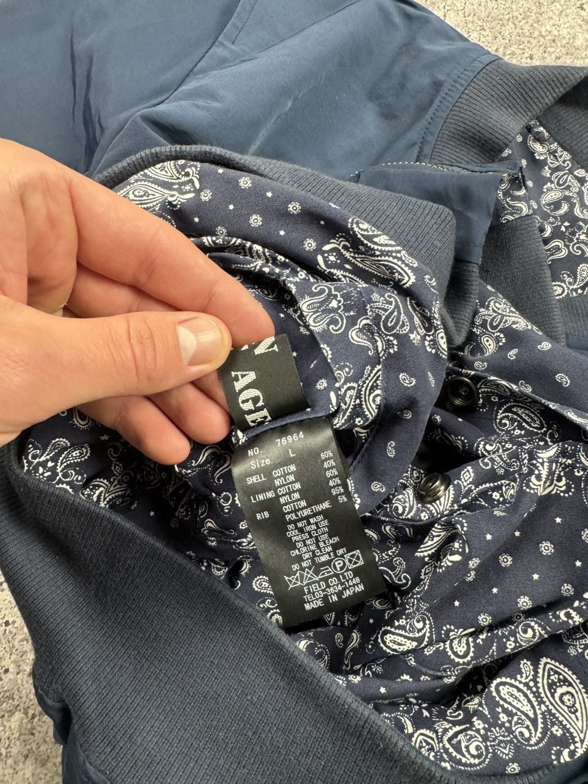 Japanese Brand Worn Out Age Reversible MA-1 Bomber – Bandana Side Size US M / EU 48-50 / 2 - 15 Thumbnail