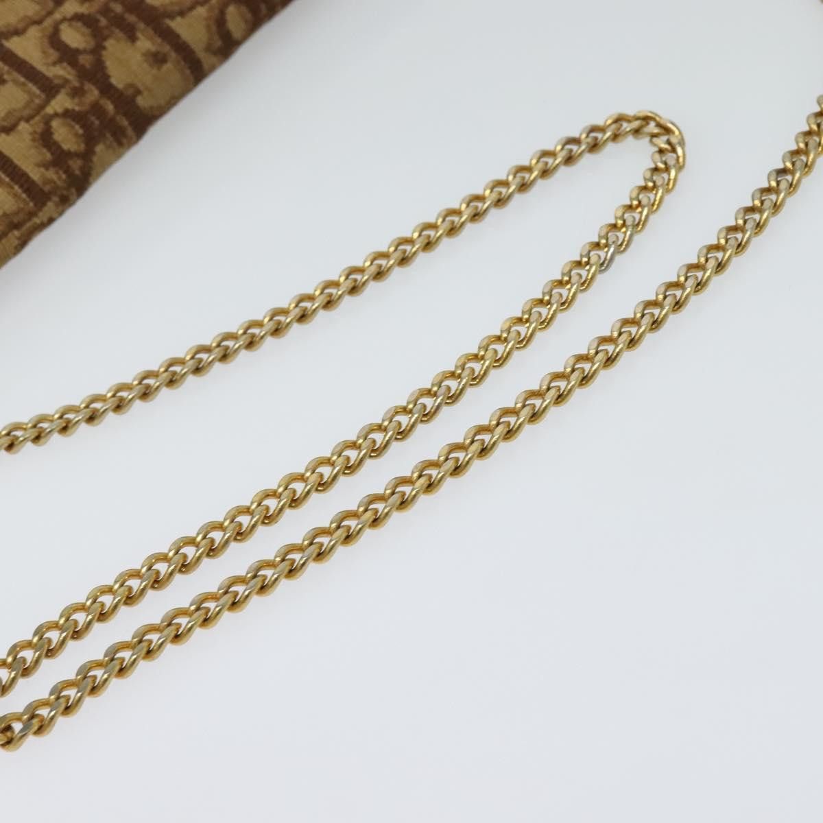 Dior DIOR Trotter Canvas Chain Shoulder Bag Brown Gold Size ONE SIZE - 7 Thumbnail