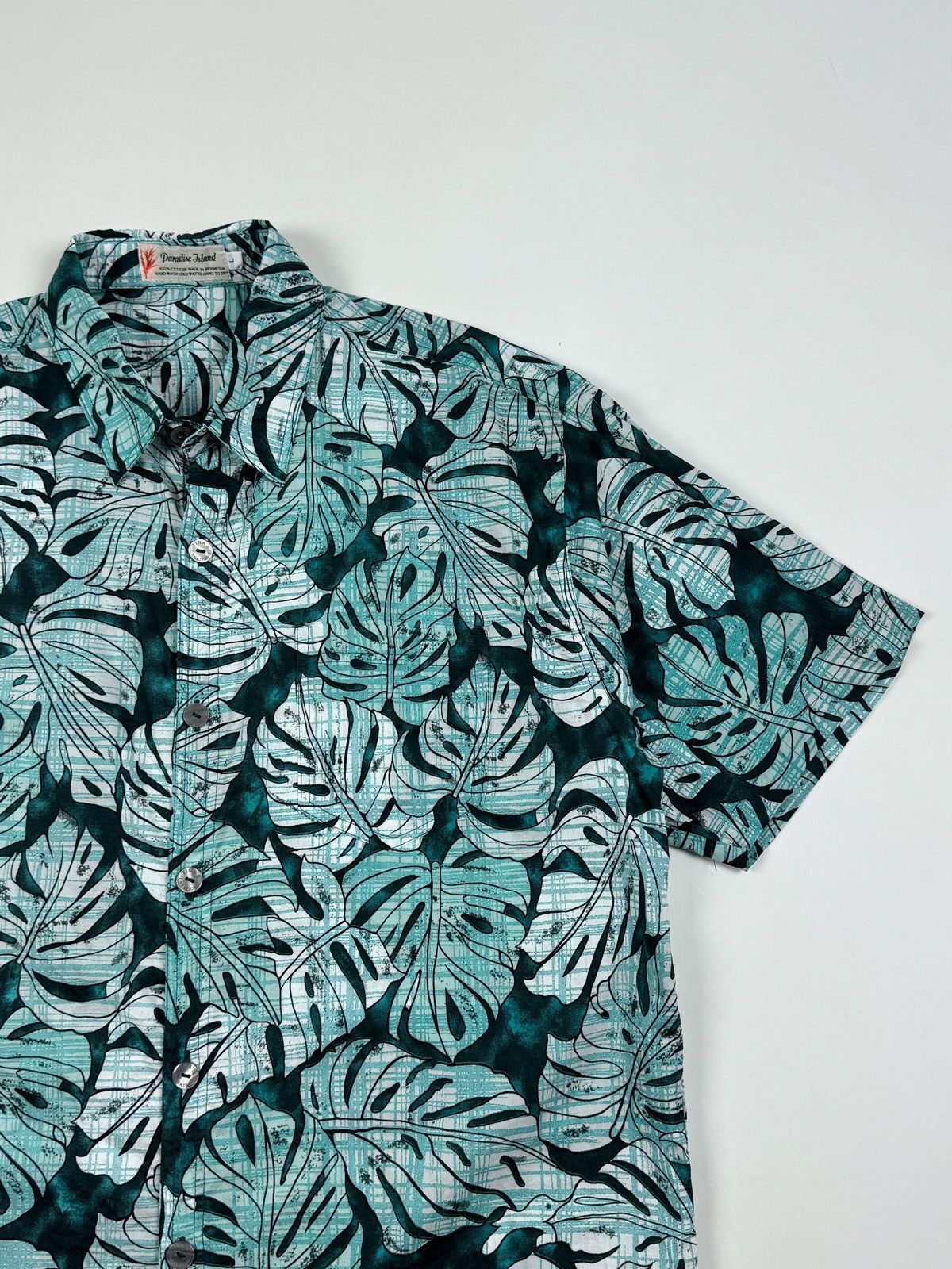 Vintage Vintage Paradise Island Palm Leaves Hawaiian Shirt Size US L / EU 52-54 / 3 - 4 Thumbnail