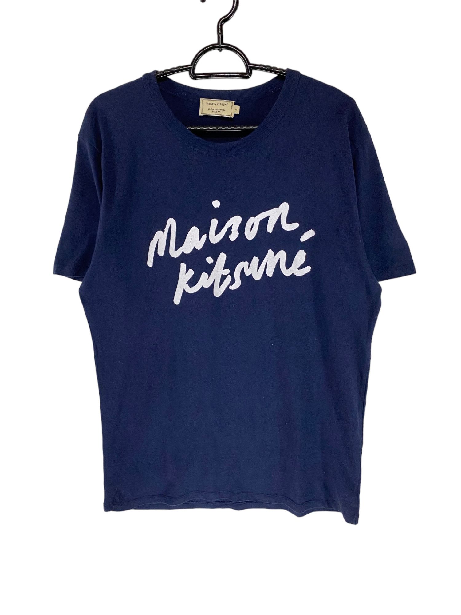 Maison kitsune spellout signature logo tshirt