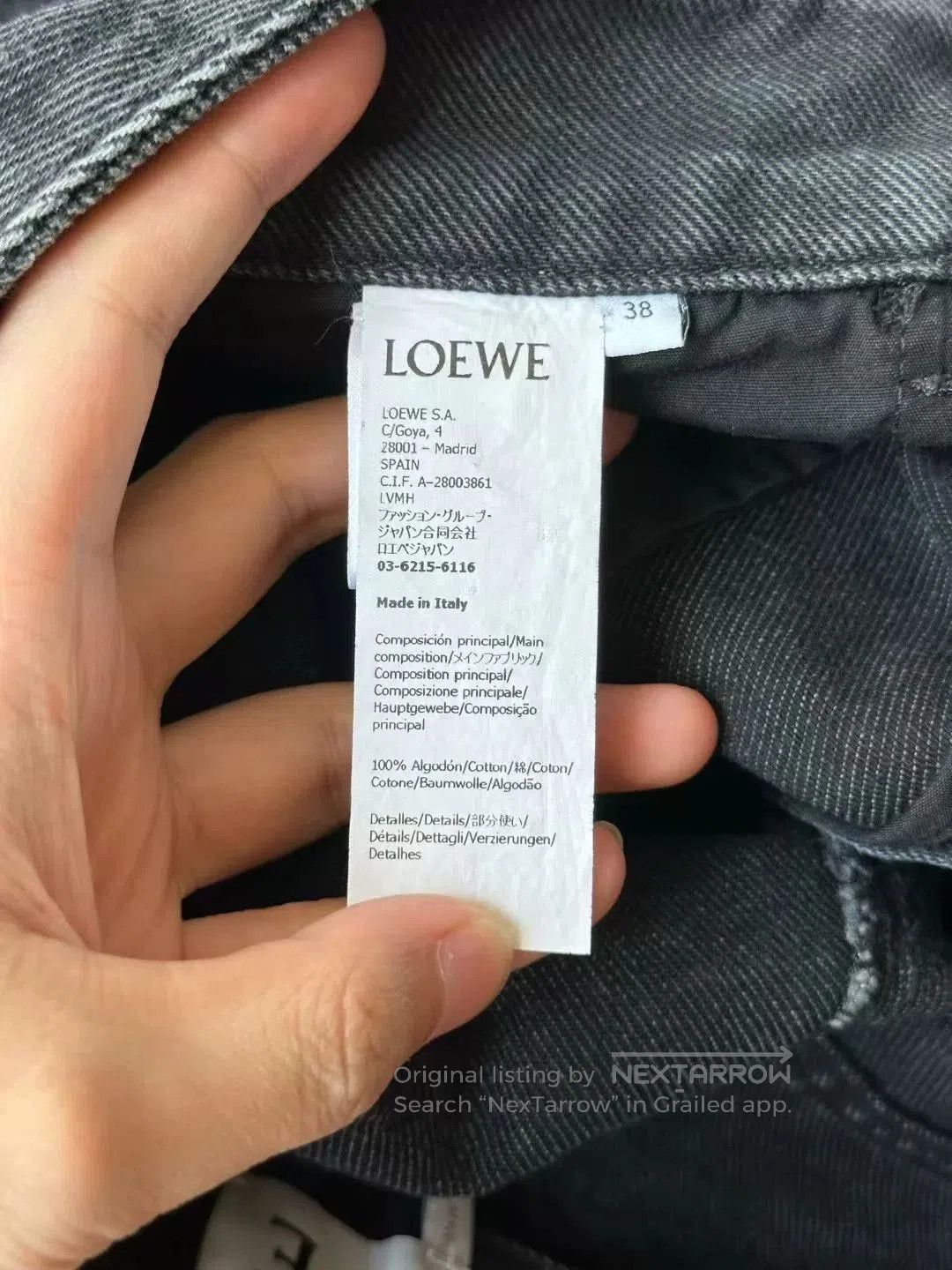 Loewe loewe embroidered logo denim pants. Size US 38 / EU 54 - 3 Thumbnail