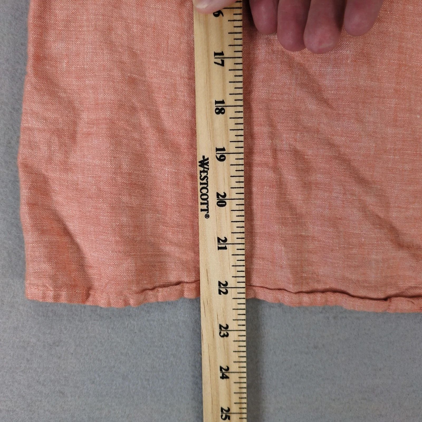 G.H. Bass & Co. Bass Orange Linen Cotton Tank Top Women's M Keyhole Tie Neck Size M / US 6-8 / IT 42-44 - 6 Thumbnail