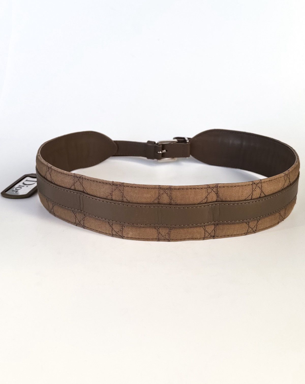 Dior Christian Dior khaki olive brown belt quilted Cannage Size ONE SIZE - 14 Thumbnail