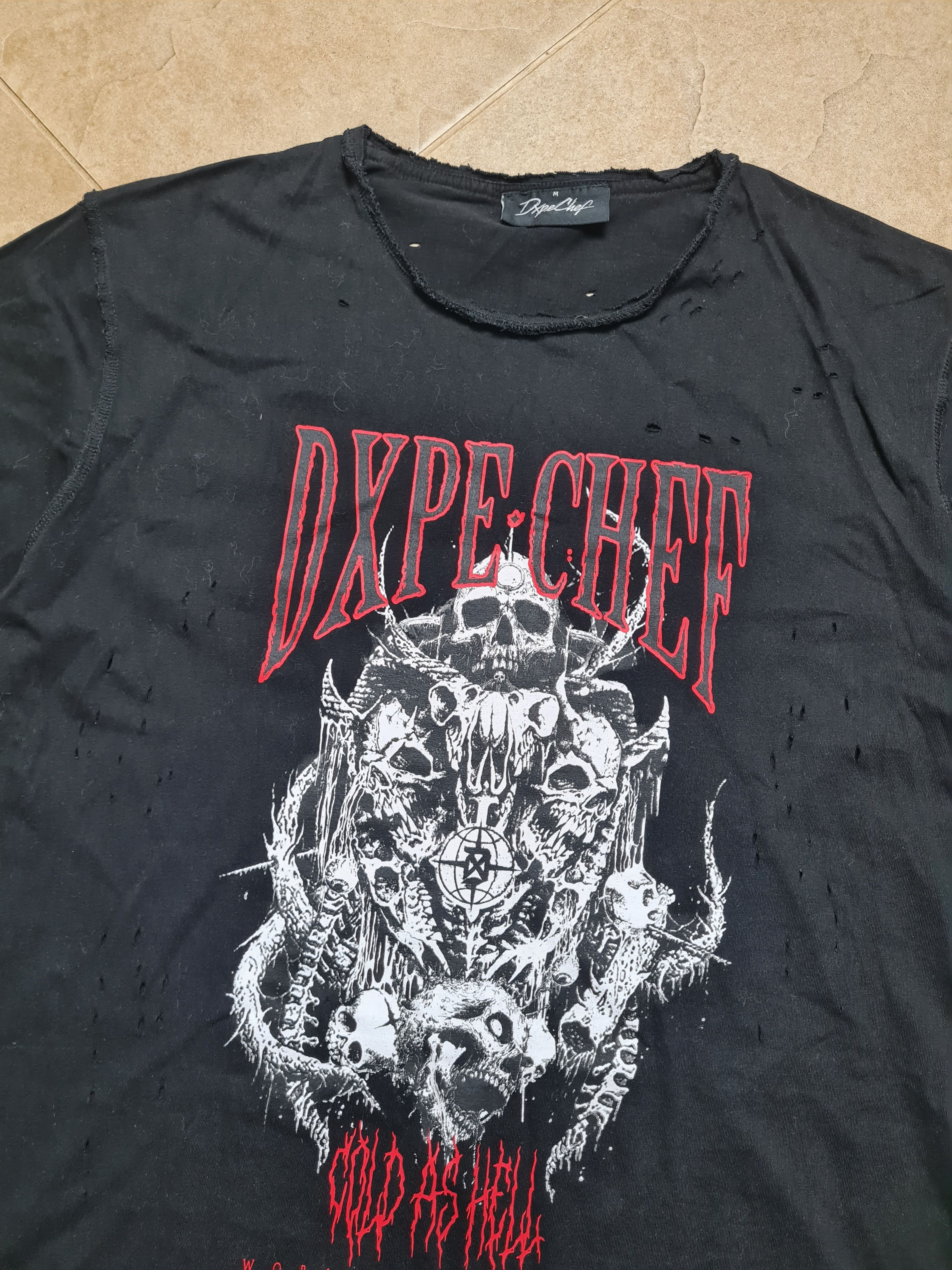 Dxpe Chef Dxpe Chef Distressed Tee Heavy Metal Skull Grunge Punk Goth Size US M / EU 48-50 / 2 - 4 Thumbnail