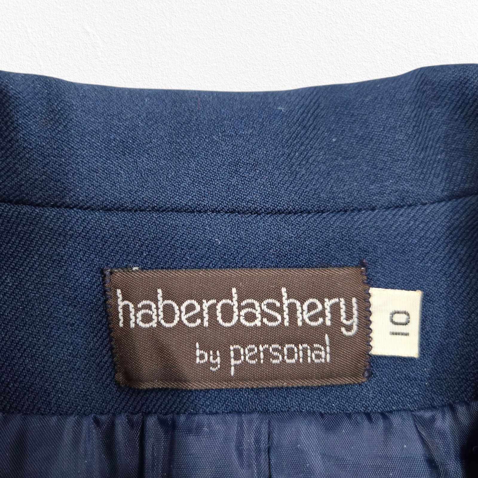 Vintage Vintage Haberdashery Navy Wool Blend Classic Blazer Size 10 Size L / US 10 / IT 46 - 5 Thumbnail