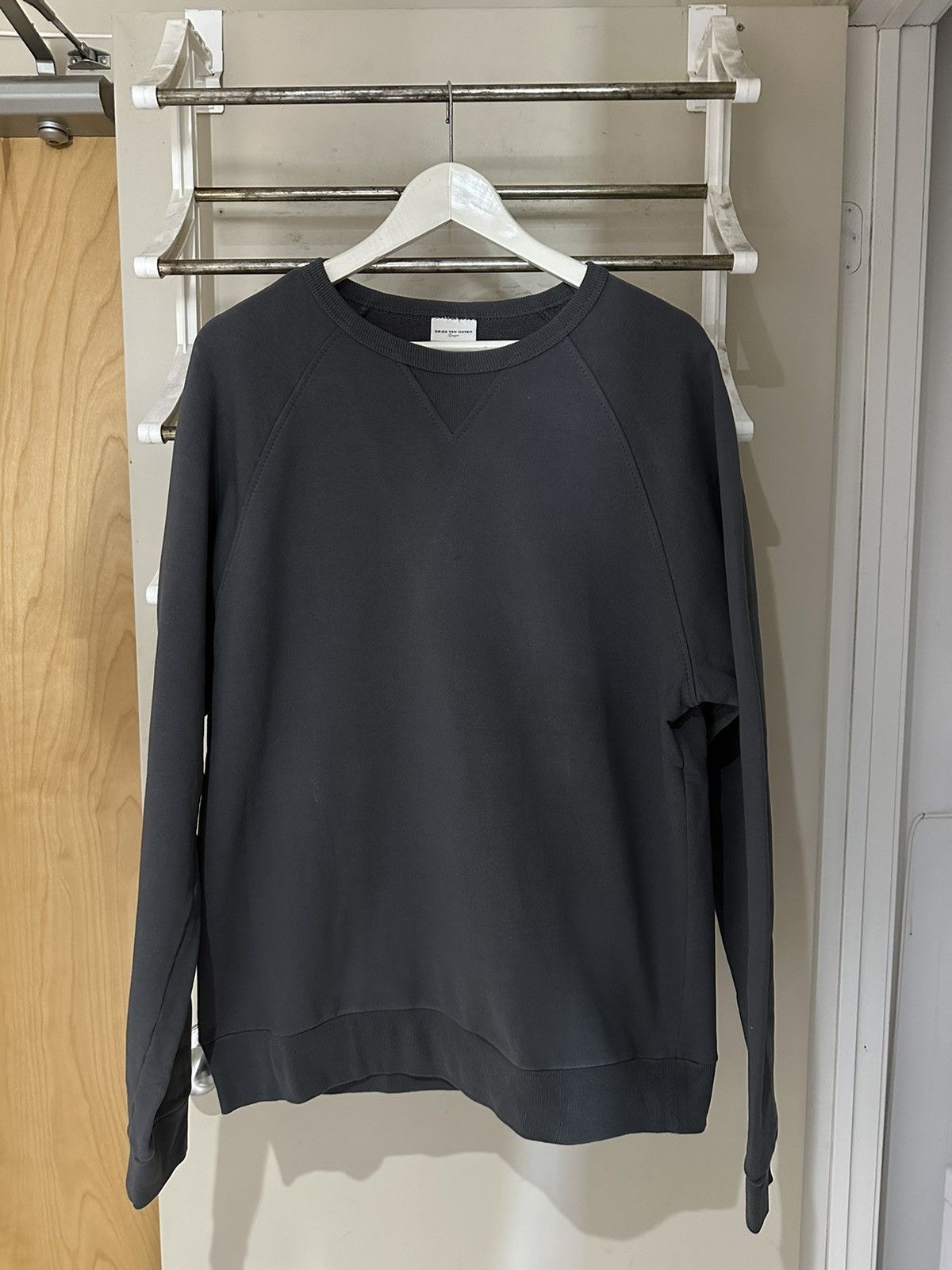image of Dries Van Noten Men’S Grey French Terry Sweatshirt L, Men's (Size Large)