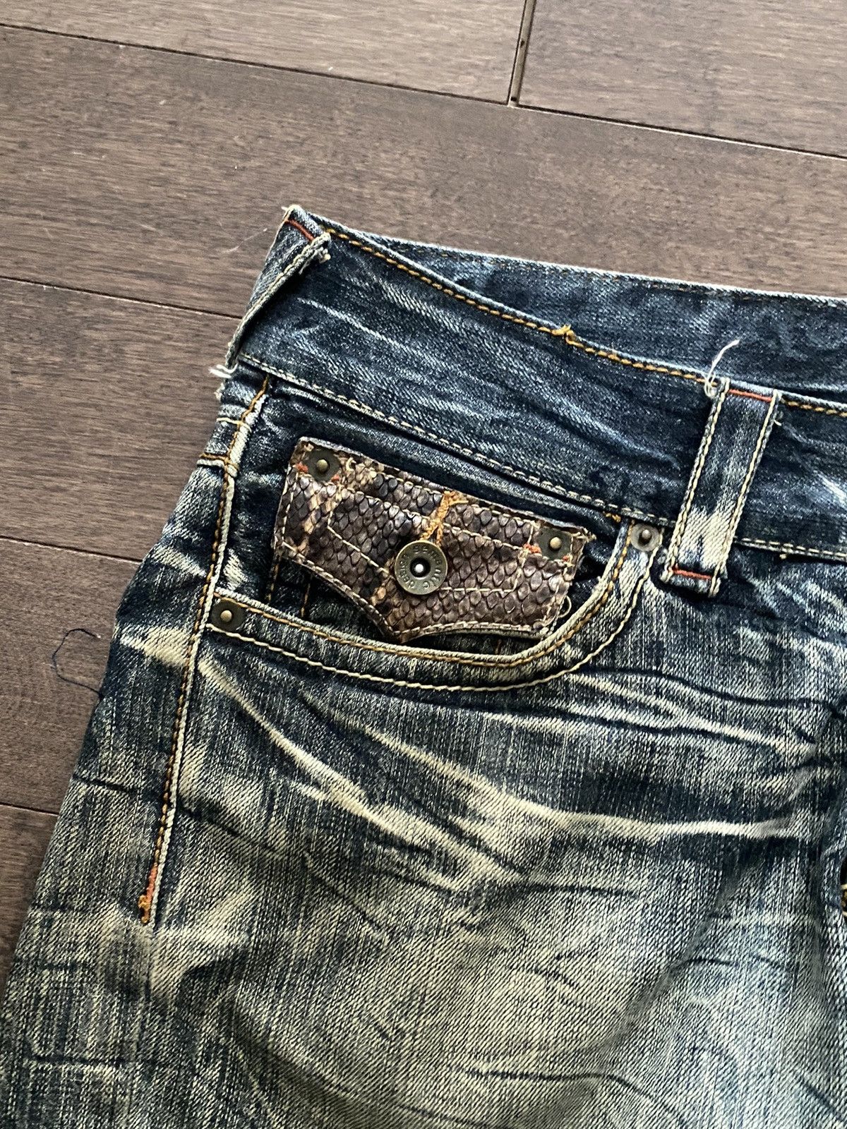If Six Was Nine Semantic Design denim snakeskin shorts Size US 29 - 5 Thumbnail