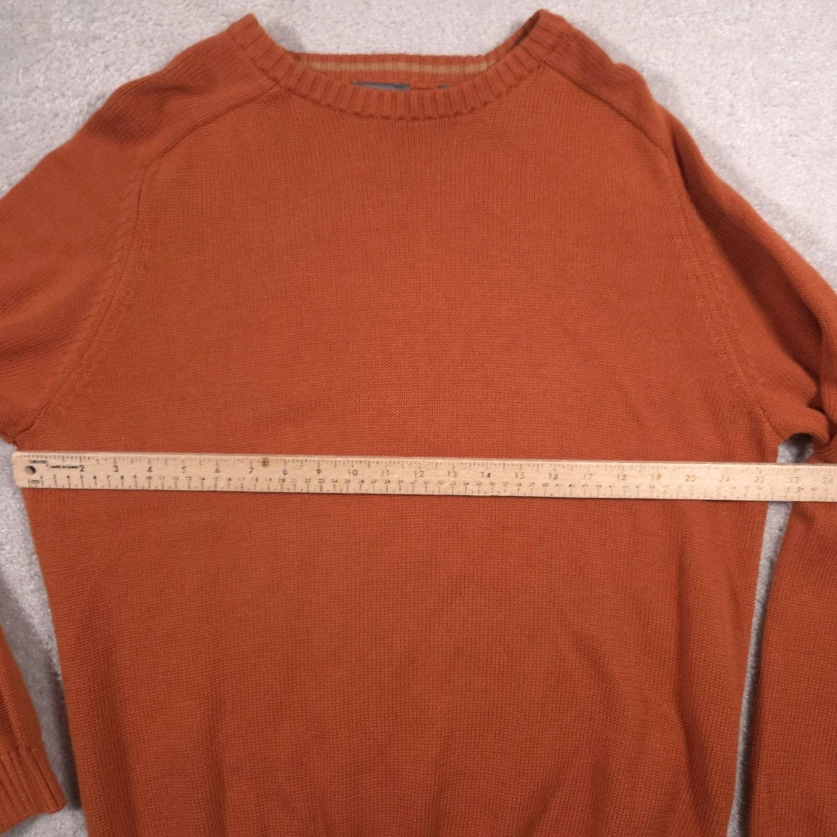 Vintage St. John's Bay Sweater Mens M Orange Cotton Knit Crewneck Pullover Raglan Knit Style Casual Fall Mens Size US M / EU 48-50 / 2 - 7 Thumbnail