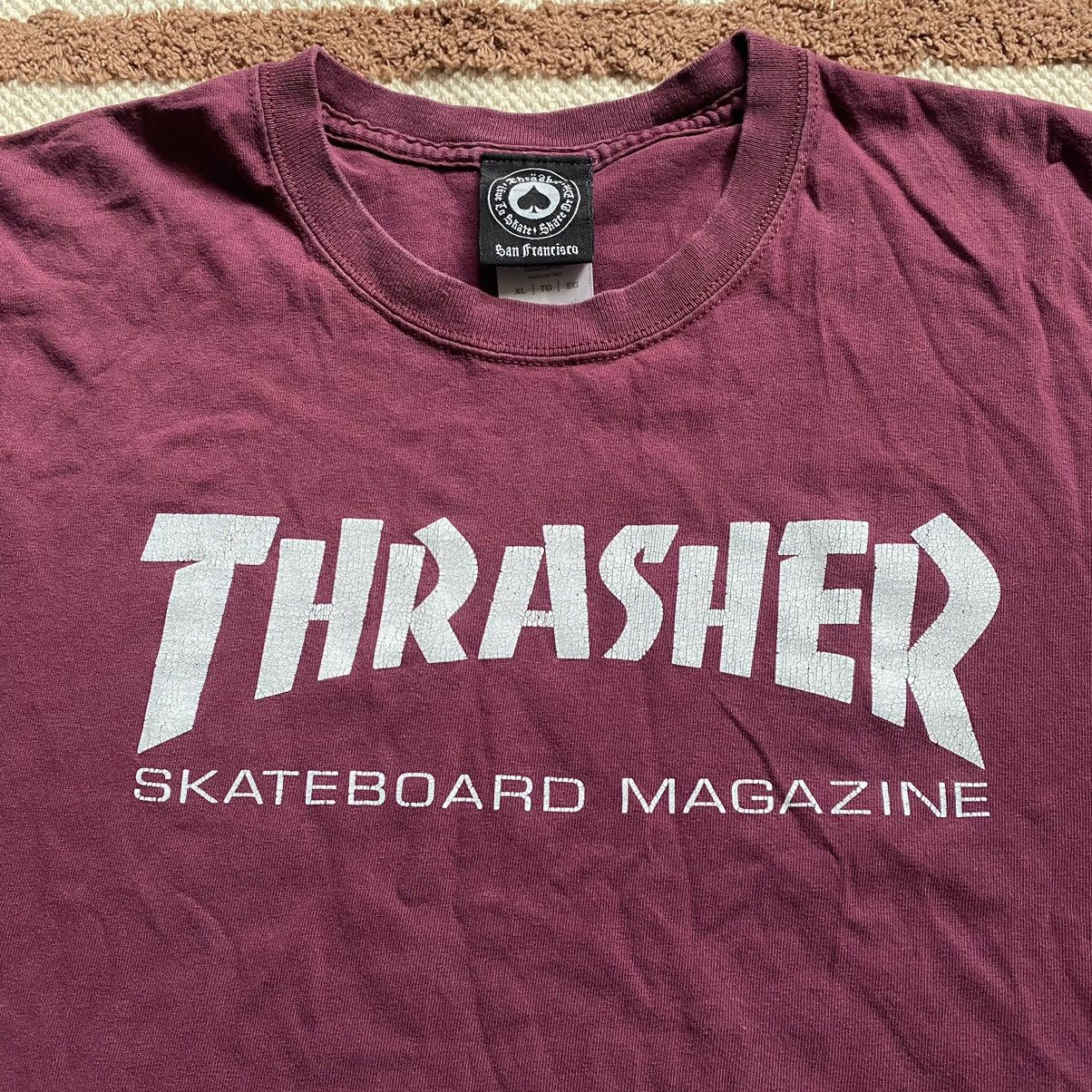 Thrasher THRASHER Y2K SKATEBOARD MAGAZINE CHERRY T SHIRT FADED Size US XL / EU 56 / 4 - 2 Thumbnail