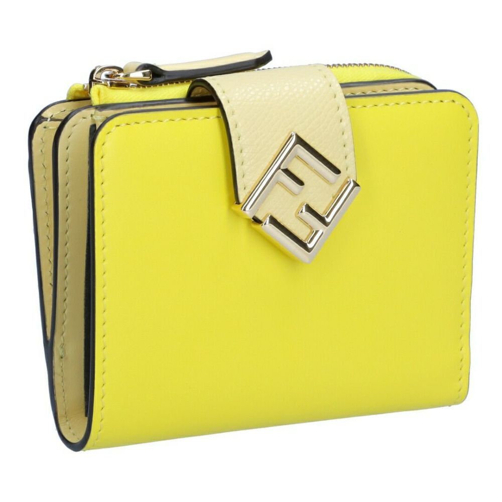 Fendi o1s1wg111125 Size: OS/ Ff Diamonds Wallet in Yellow Size ONE SIZE - 2 Thumbnail