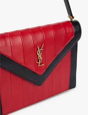 Saint Laurent Paris o1s1wg111124 Size: OS / Leather Shoulder Bag in Red & Black Size ONE SIZE - 2 Thumbnail