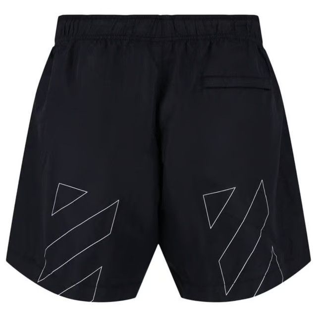 Off-White o1gr1nt0125 Diag Ow Logo Swim Short in Black Size US 26 / EU 42 - 2 Thumbnail