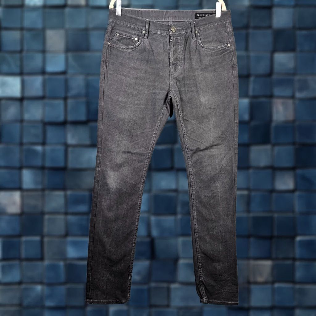 Allsaints ALLSAINTS Jeans PISTOL Men Dark Gray Button Fly Size 32 Denim 5-Pocket Straight Regular Rise Midi Length Icon Logo Casual Vintage No Size US 32 / EU 48 - 1 Thumbnail
