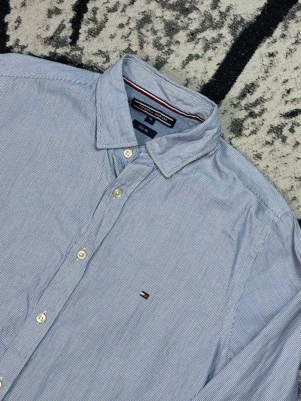 Tommy Hilfiger Tommy Hilfiger blue striped shirt with logo M Size US M / EU 48-50 / 2 - 3 Thumbnail
